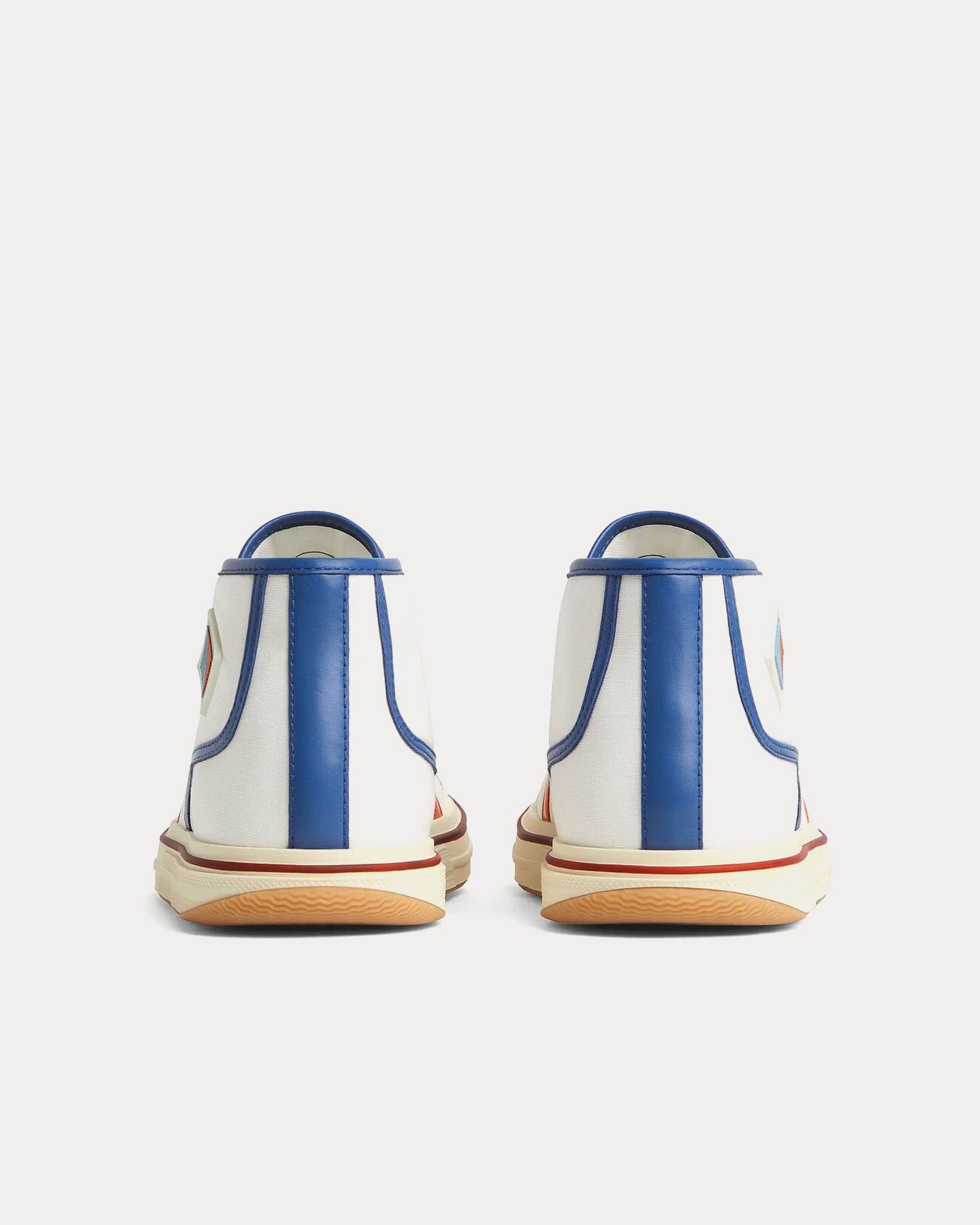 Bottega Veneta Eliot Canvas & Leather White / Surf High Top Sneakers Size US 9 / EU 42 - 3 Thumbnail