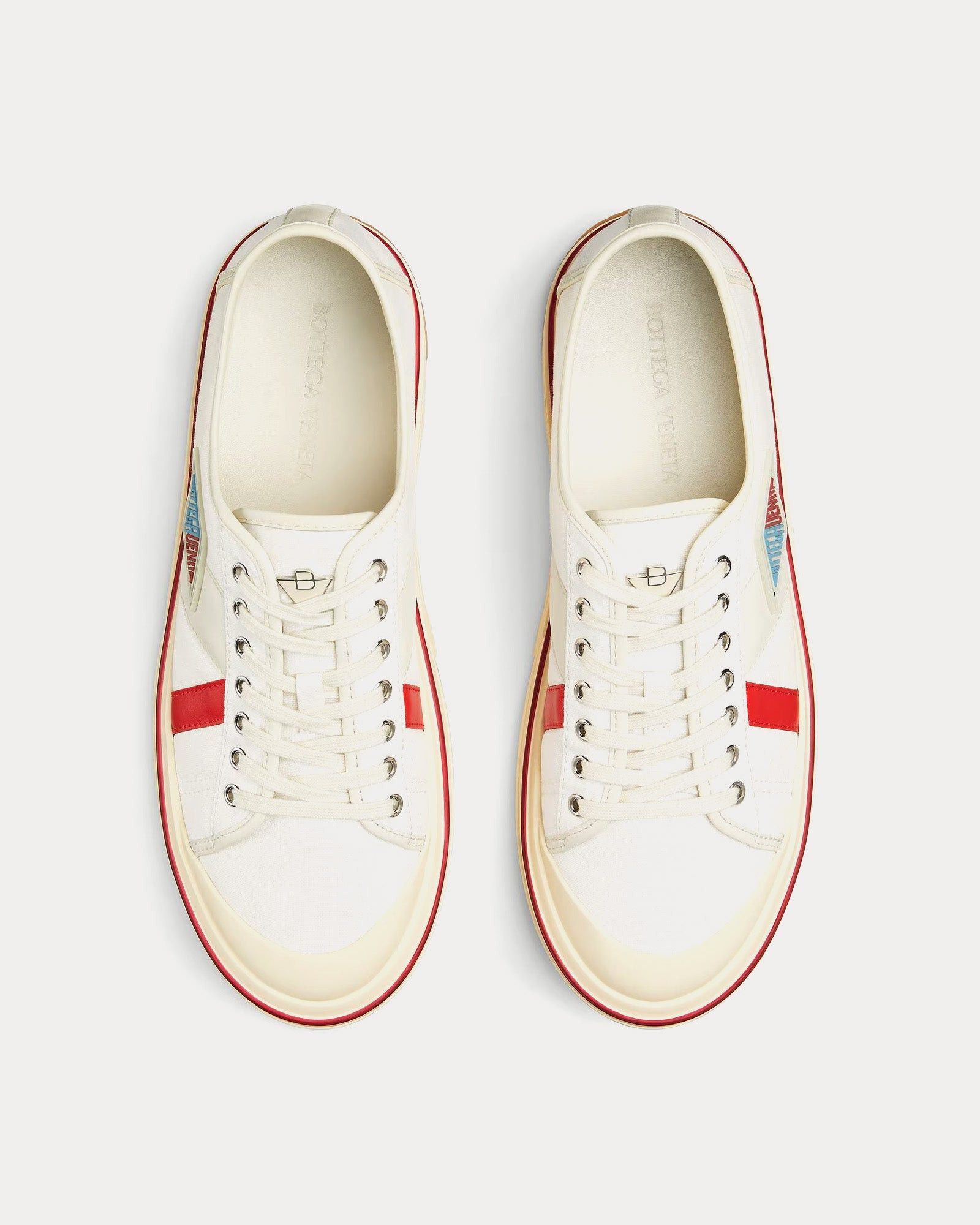 Bottega Veneta Eliot White / Sea Salt Low Top Sneakers Size US 6 / EU 39 - 2 Thumbnail