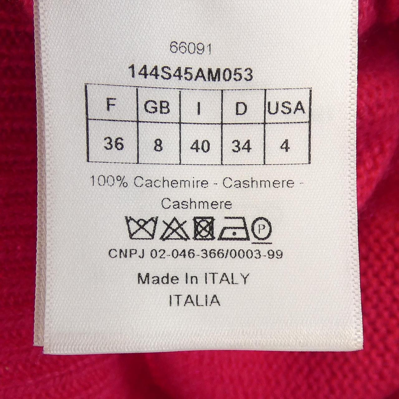 Dior Dior Christian Dior Cashmere Knit Textile Tops 144S45AM053 DUTY FREE for USA Size ONE SIZE - 3 Thumbnail