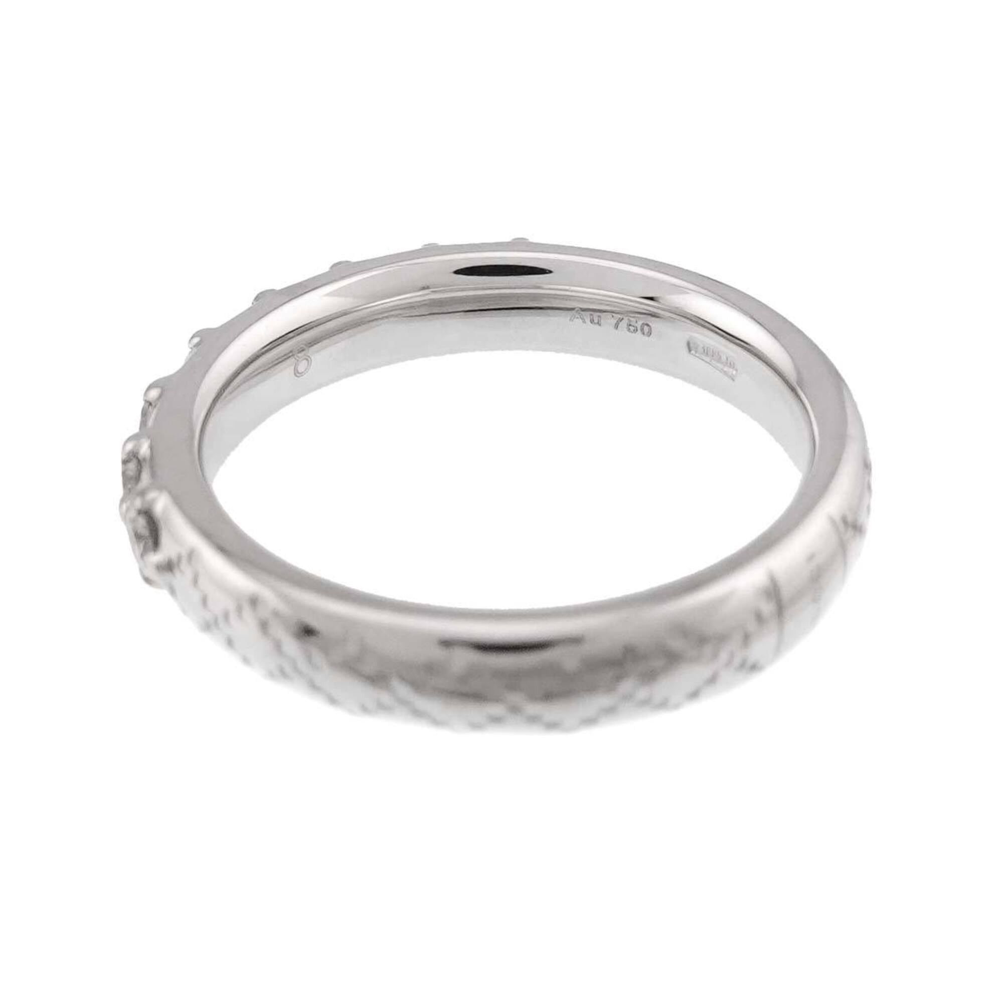Gucci Gucci Diamantissima #8 Ring with Diamonds, 18K White Gold (750) Size ONE SIZE - 3 Thumbnail