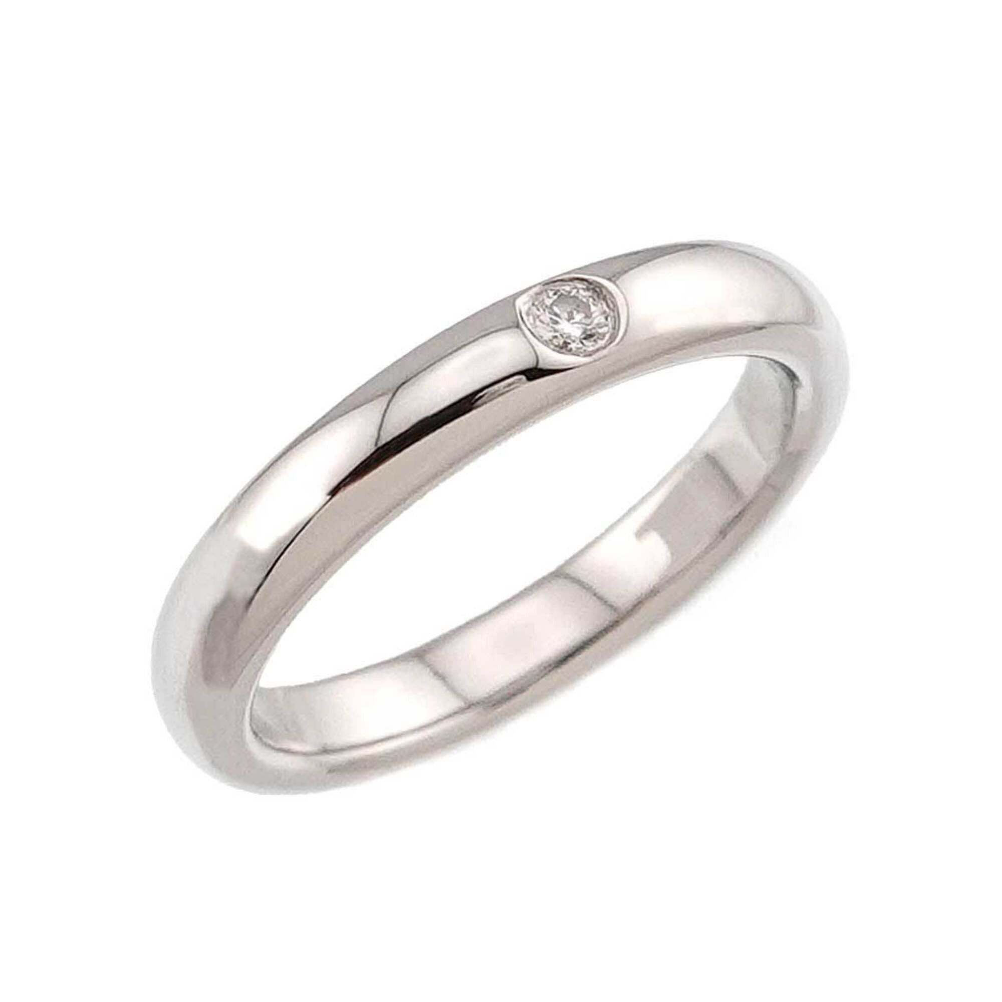 Tiffany & Co. Tiffany & Co. Stacking Band Ring with 1 Diamond, Platinum. Size ONE SIZE - 5 Thumbnail