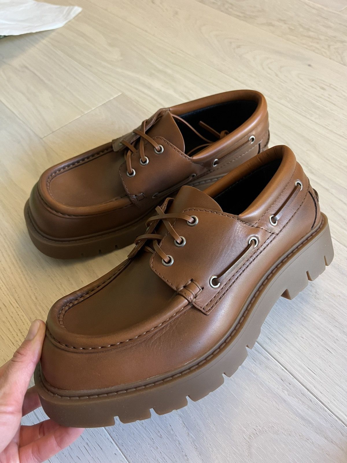 Bottega Veneta Haddock Boat Shoes Loafers Size US 12 / EU 45 - 6 Thumbnail