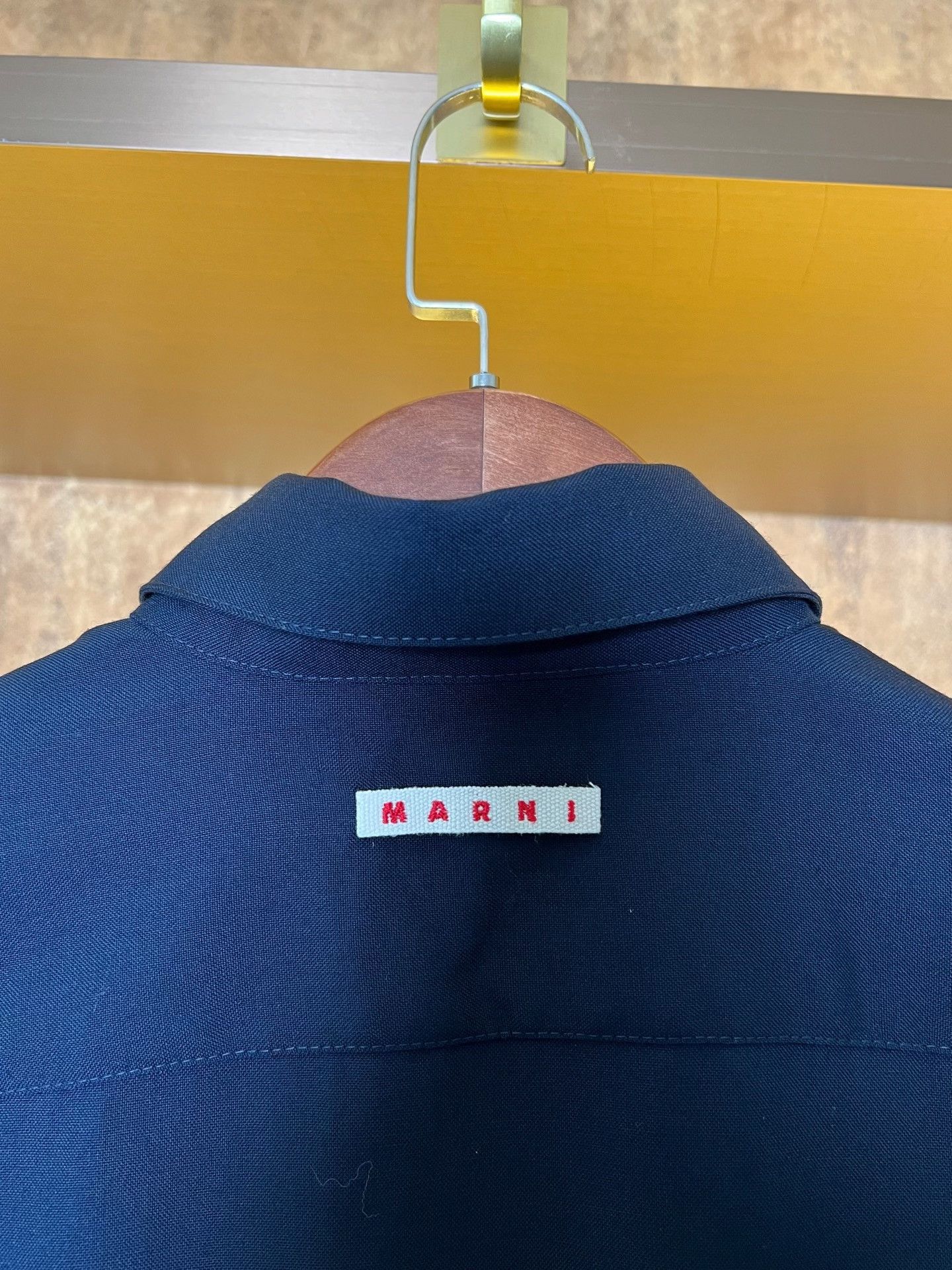 Marni Marni Dark Blue Slogan Shirt Size US M / EU 48-50 / 2 - 3 Thumbnail