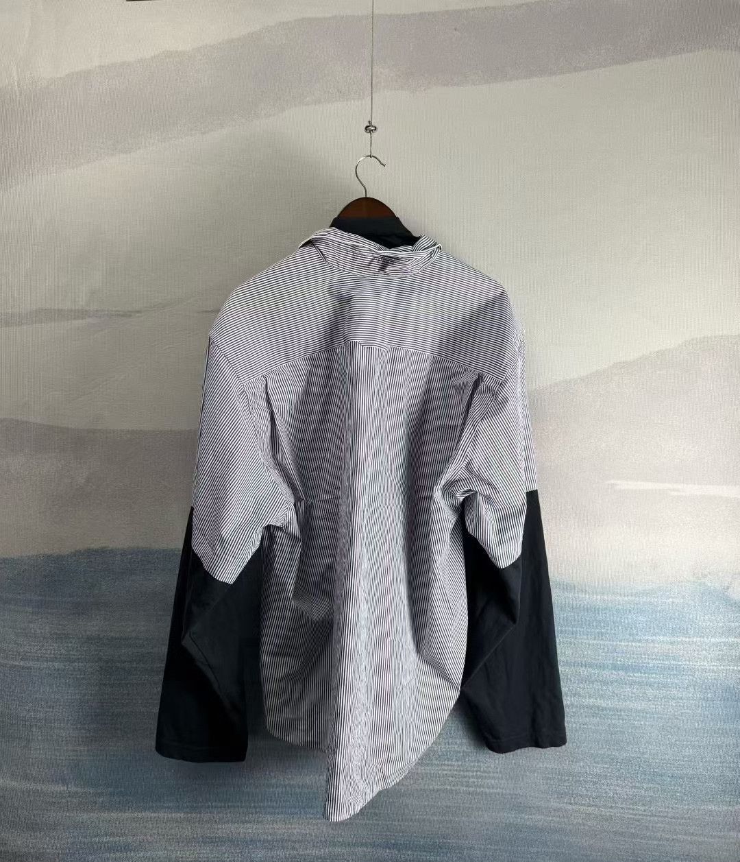 Balenciaga Balenciaga Double B Embroidery Stripe Shirt Size US M / EU 48-50 / 2 - 3 Thumbnail