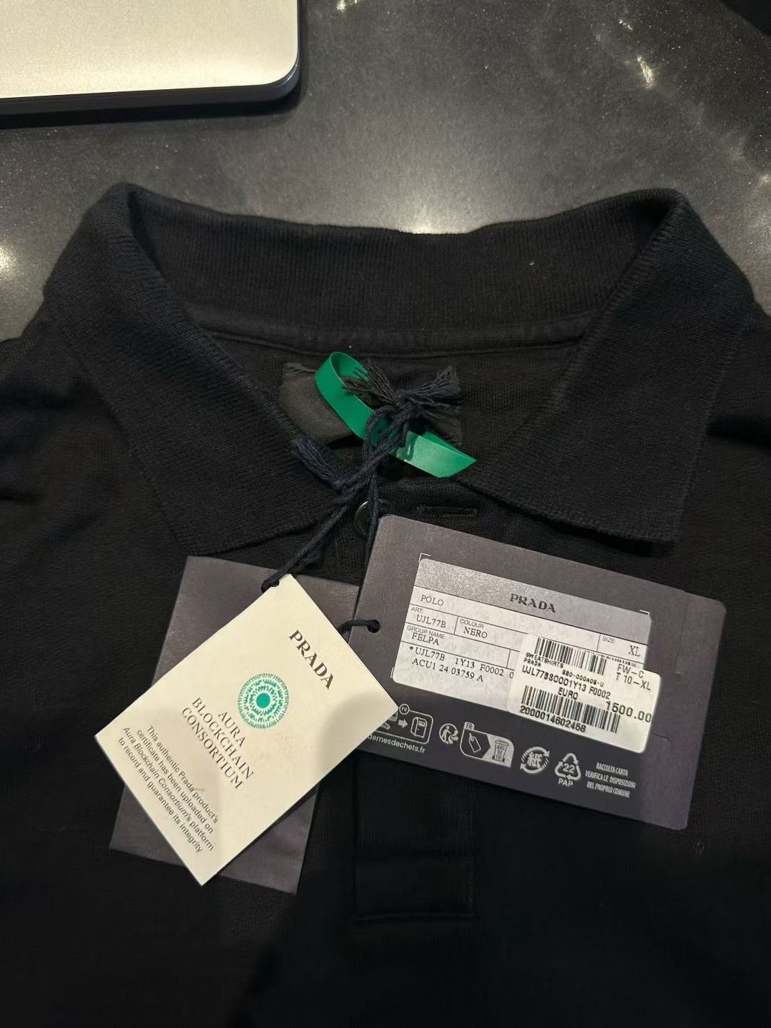 Prada Prada Black Polo Sweatshirt Size US XL / EU 56 / 4 - 3 Thumbnail