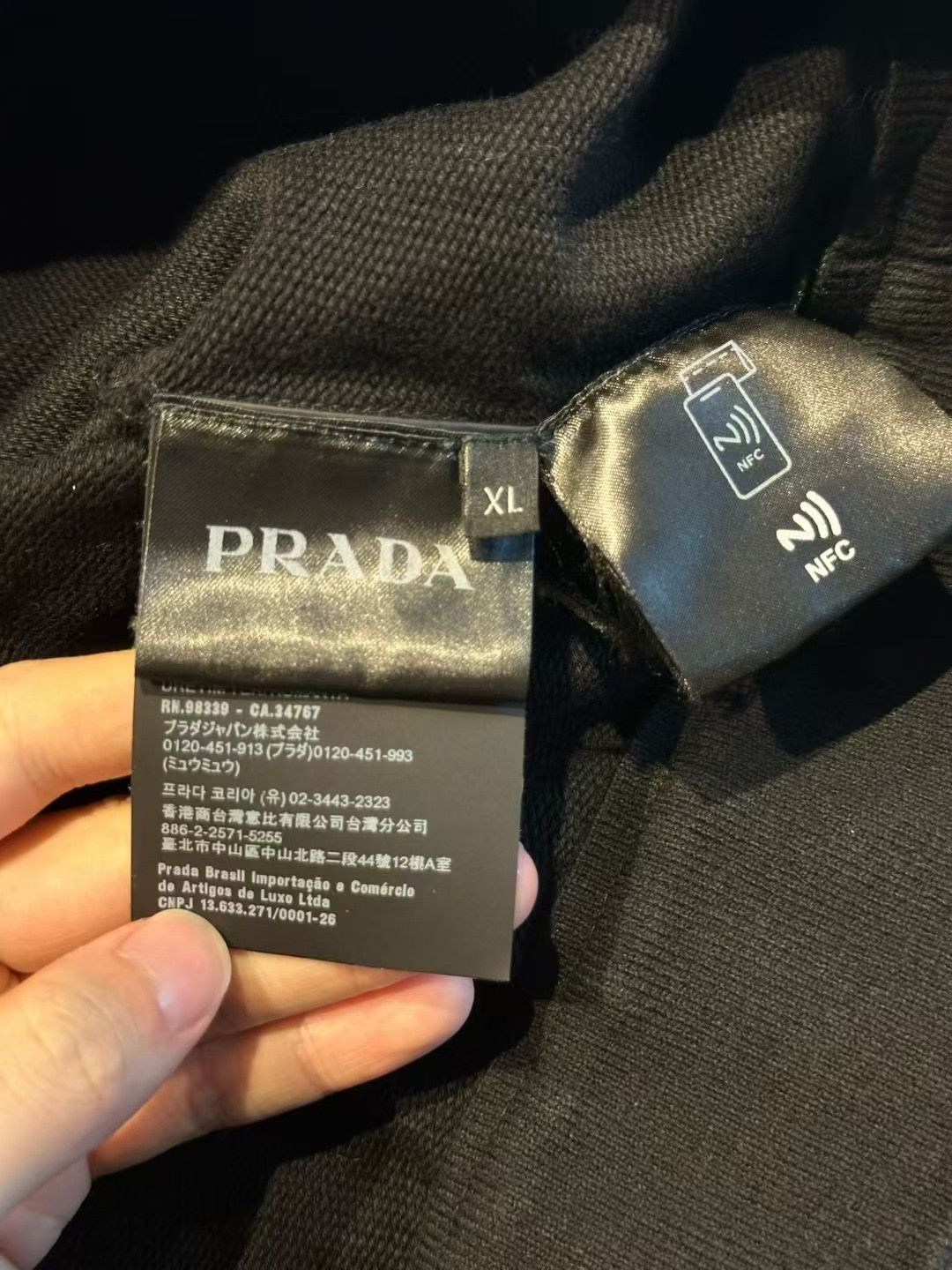 Prada Prada Black Polo Sweatshirt Size US XL / EU 56 / 4 - 4 Thumbnail