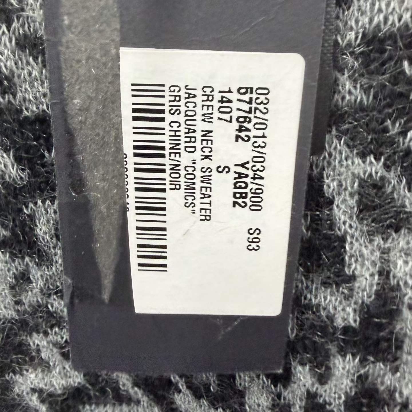 Saint Laurent Paris Saint Laurent Gray Black Sweater Size US S / EU 44-46 / 1 - 5 Thumbnail