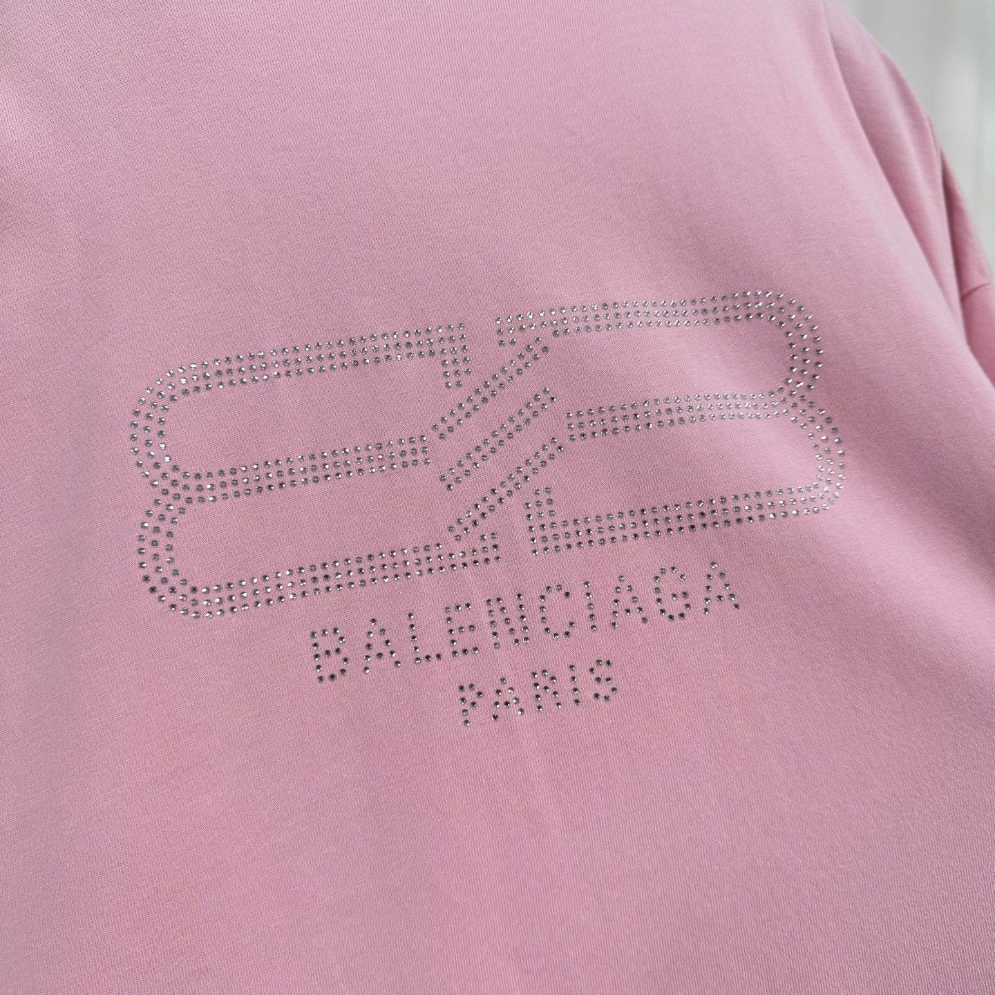 Balenciaga Balenciaga Pink Rhinestone Letter Short-Sleeve Size M / US 6-8 / IT 42-44 - 5 Thumbnail