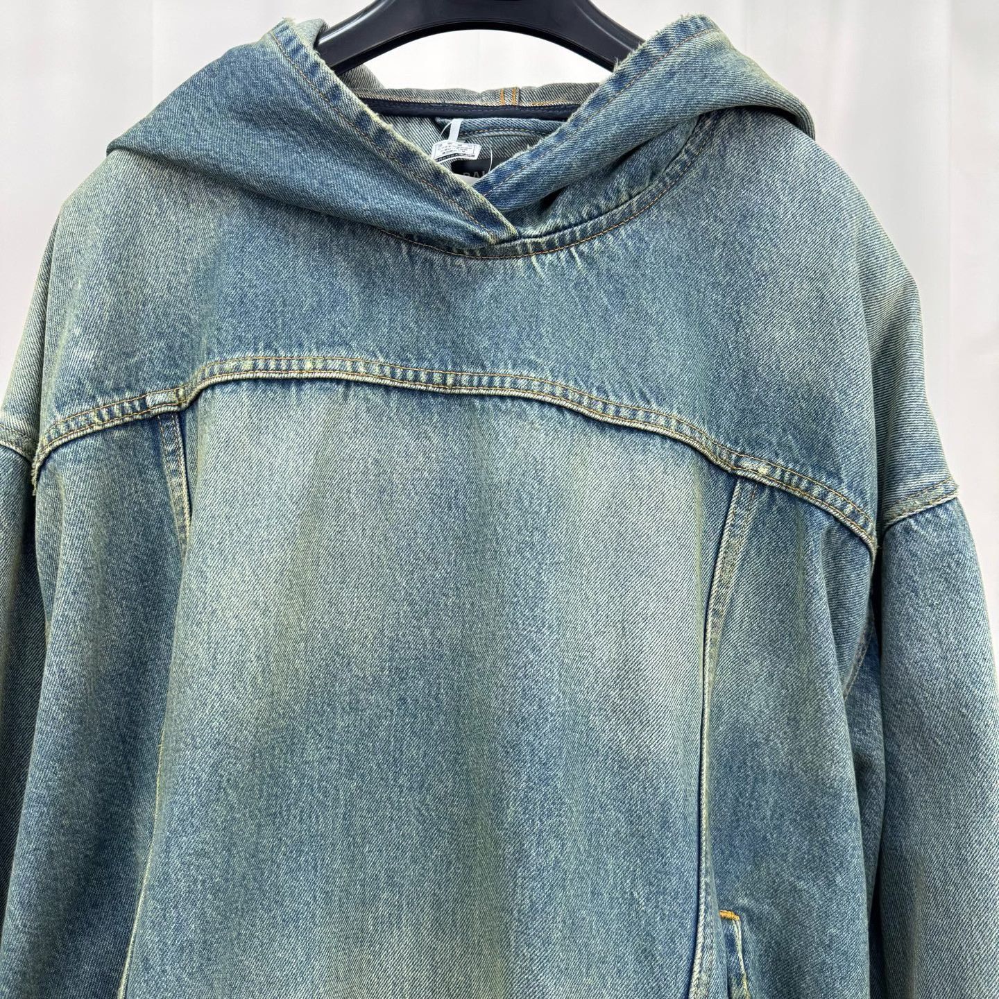 Balenciaga Balenciaga Washed Hooded Denim Jacket Size US L / EU 52-54 / 3 - 3 Thumbnail