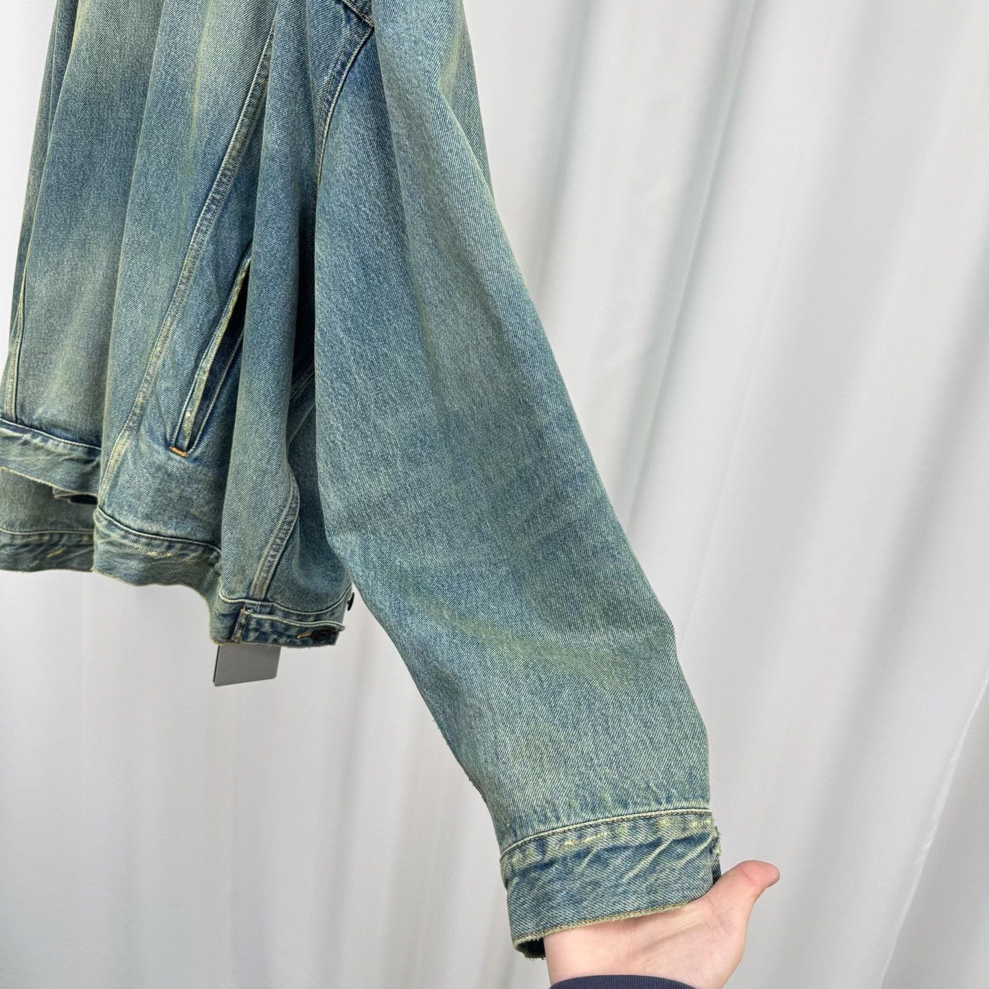 Balenciaga Balenciaga Washed Hooded Denim Jacket Size US L / EU 52-54 / 3 - 4 Thumbnail