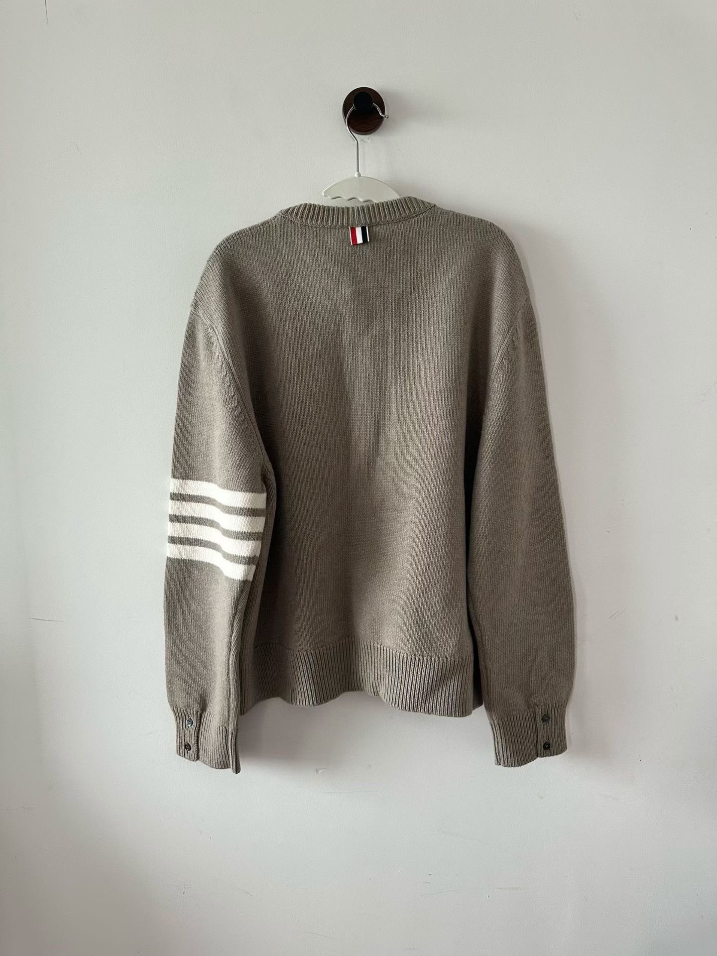 Thom Browne Thom Browne Beige Wool Sweater Size US XXL / EU 58 / 5 - 2 Thumbnail