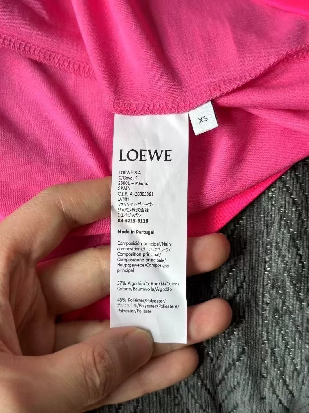 Loewe Loewe Neon Pink Embroidered Logo Short Sleeve Size XS / US 0-2 / IT 36-38 - 4 Thumbnail