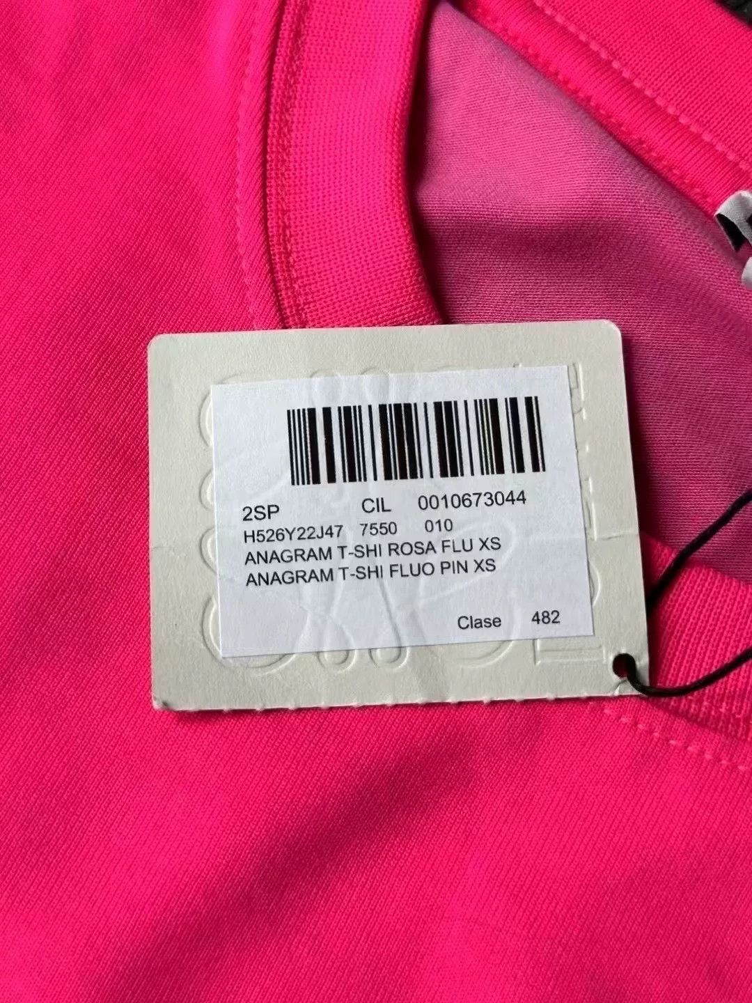 Loewe Loewe Neon Pink Embroidered Logo Short Sleeve Size XS / US 0-2 / IT 36-38 - 3 Thumbnail