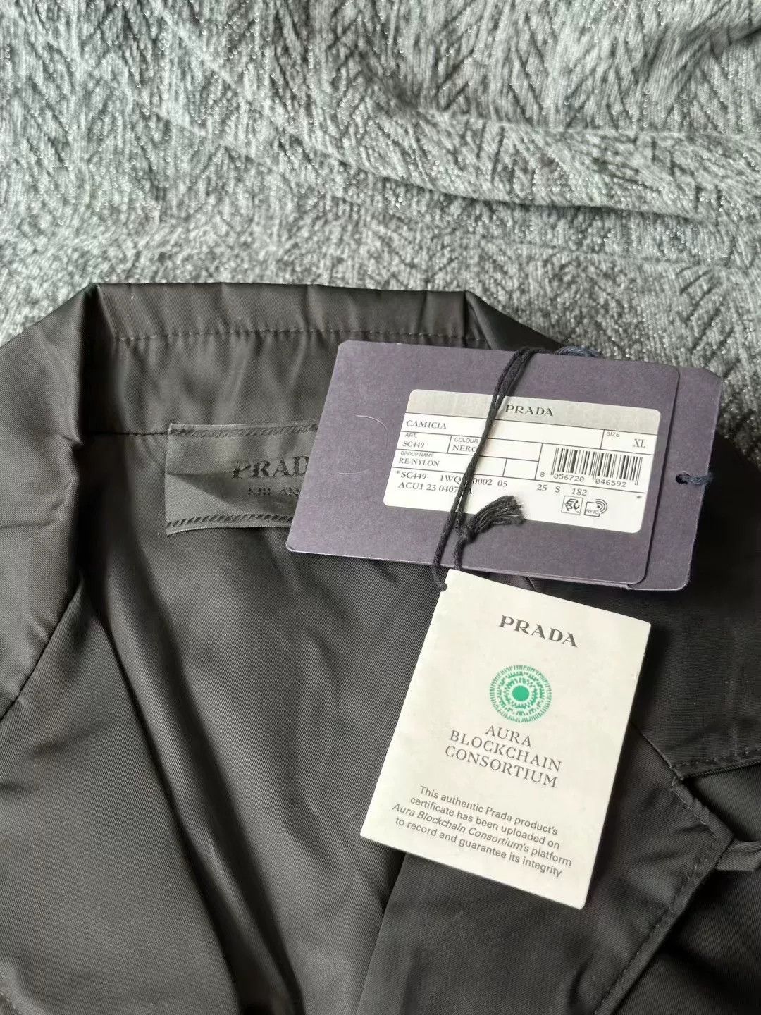 Prada Prada Black Triangle Logo Nylon Short-Sleeve Shirt Size US XL / EU 56 / 4 - 3 Thumbnail