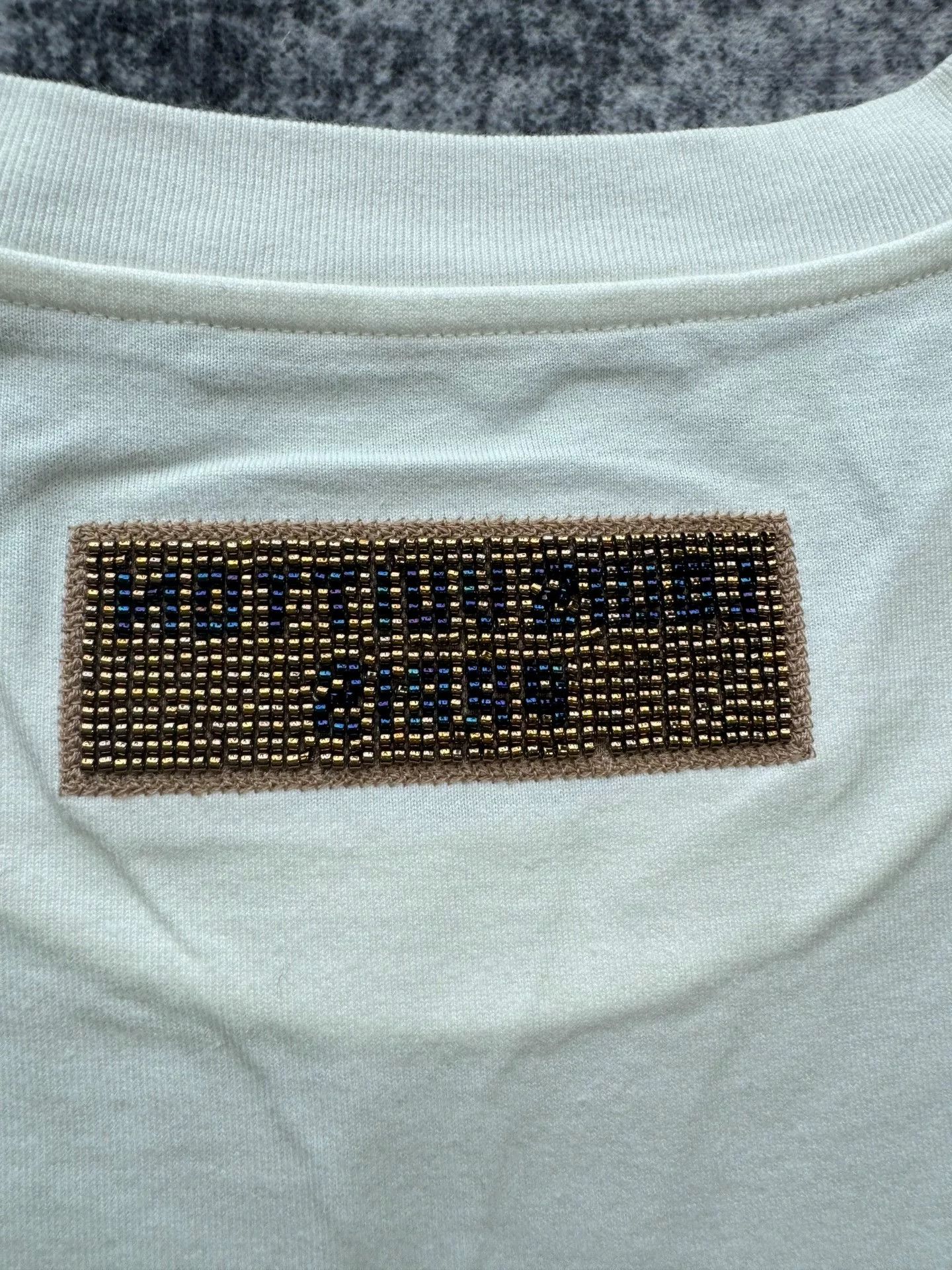 Louis Vuitton Louis Vuitton Pharrell Beaded Logo T-Shirt Size US L / EU 52-54 / 3 - 5 Thumbnail