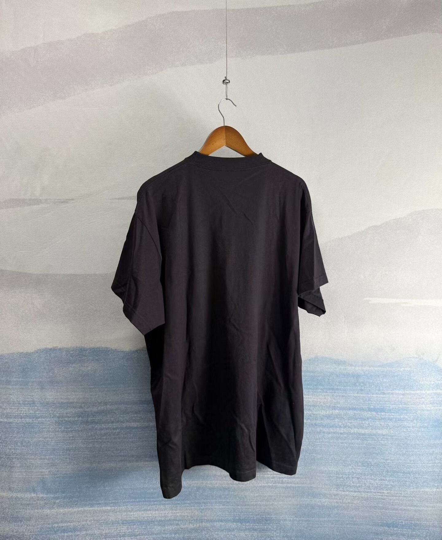 Balenciaga Balenciaga Black Metal Double B Mud-Dyed Tee Size US S / EU 44-46 / 1 - 2 Thumbnail