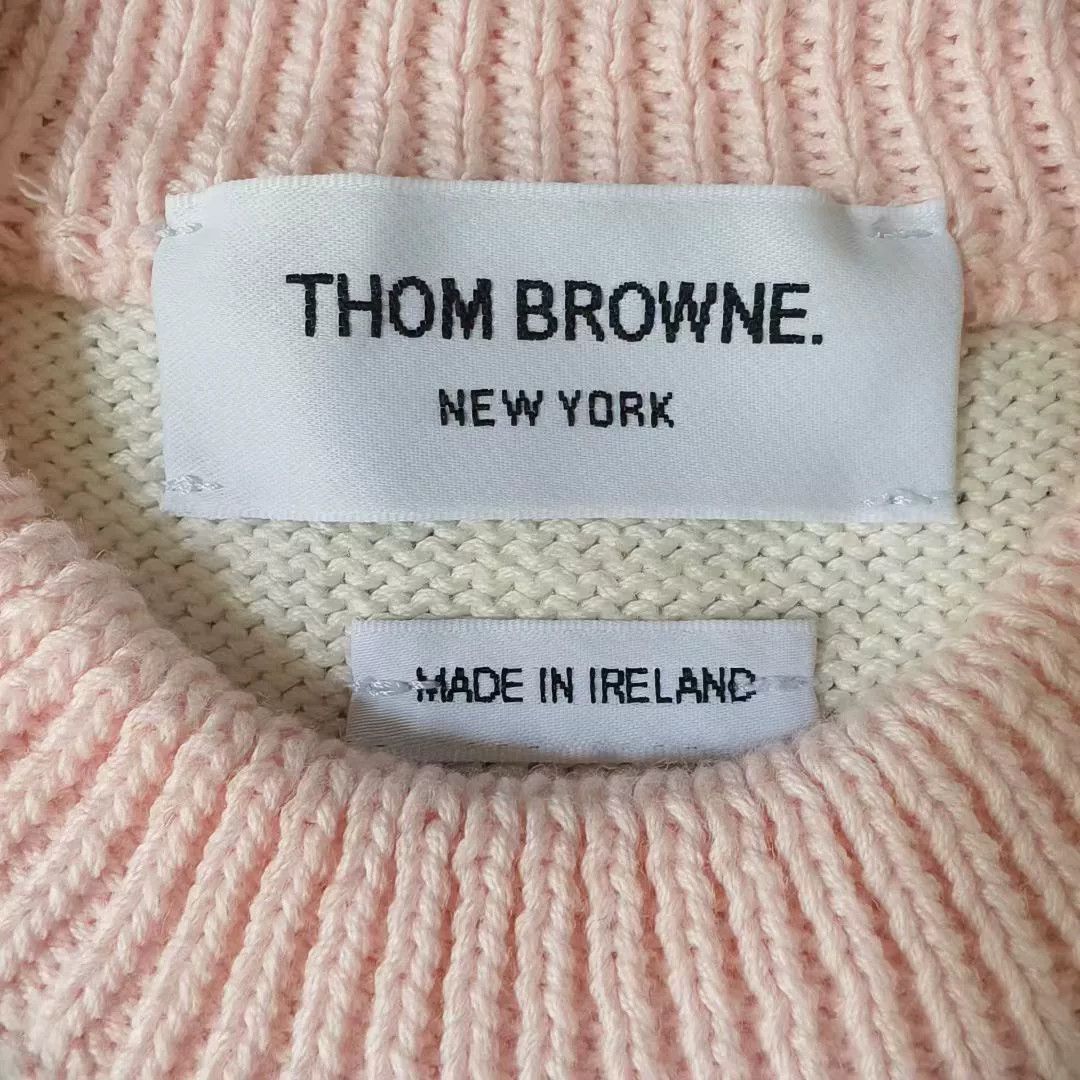 Thom Browne Thom Browne Milk White Pink Short Sleeve Knit Size S / US 4 / IT 40 - 3 Thumbnail