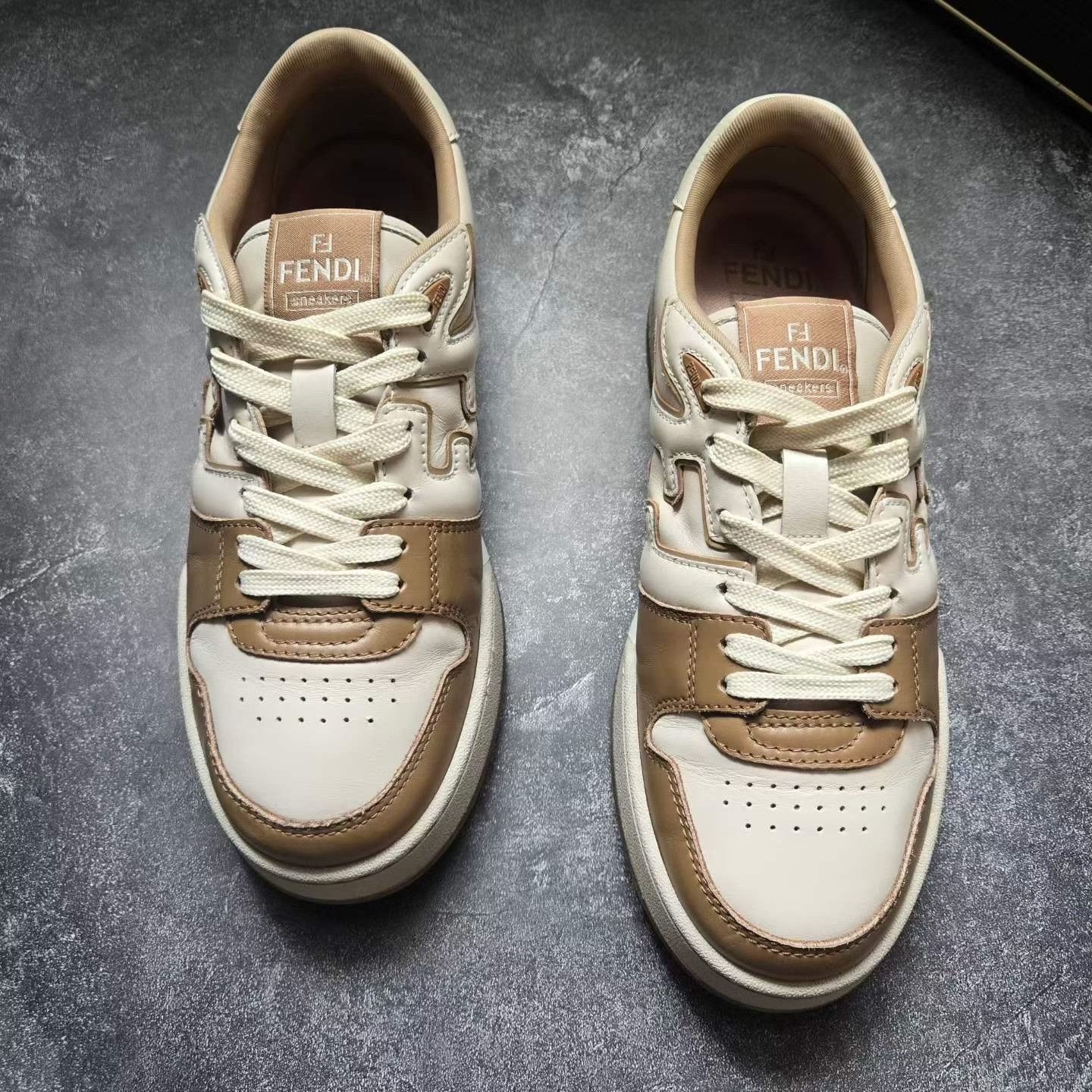 Fendi FENDI New White Brown MATCH Sneakers Size US 9 / EU 42 - 3 Thumbnail