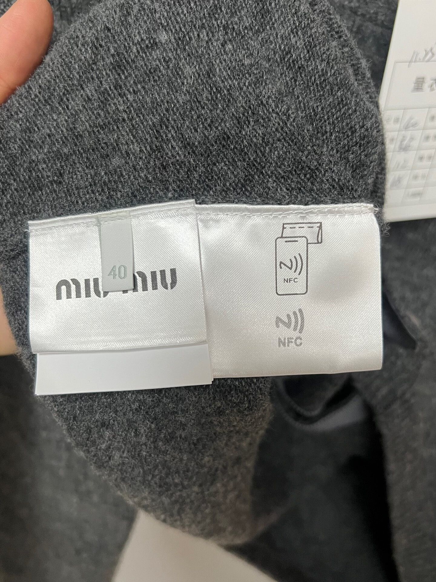 Miu Miu Miu Miu Gray Back Slogan Cardigan Size S / US 4 / IT 40 - 4 Thumbnail