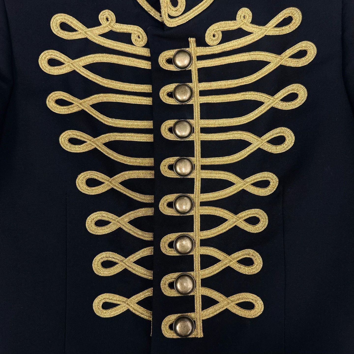 Saint Laurent Paris Saint Laurent Runway Black Gold Button Blazer Size XS / US 0-2 / IT 36-38 - 5 Thumbnail