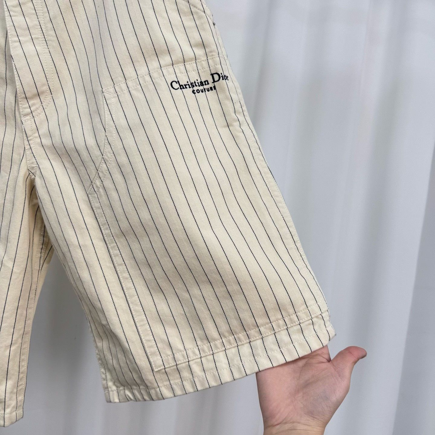 Dior Dior Embroidered Logo Striped Cargo Shorts Size US 34 / EU 50 - 4 Thumbnail