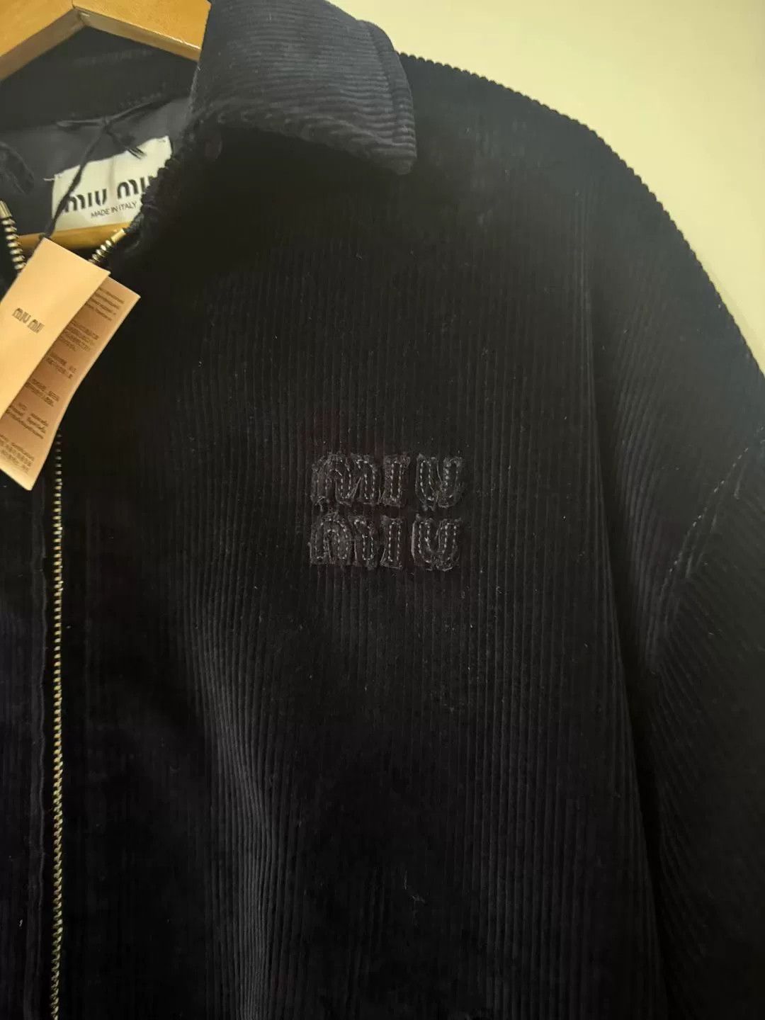 Miu Miu Miu Miu Navy Corduroy Zip Jacket Size M / US 6-8 / IT 42-44 - 3 Thumbnail