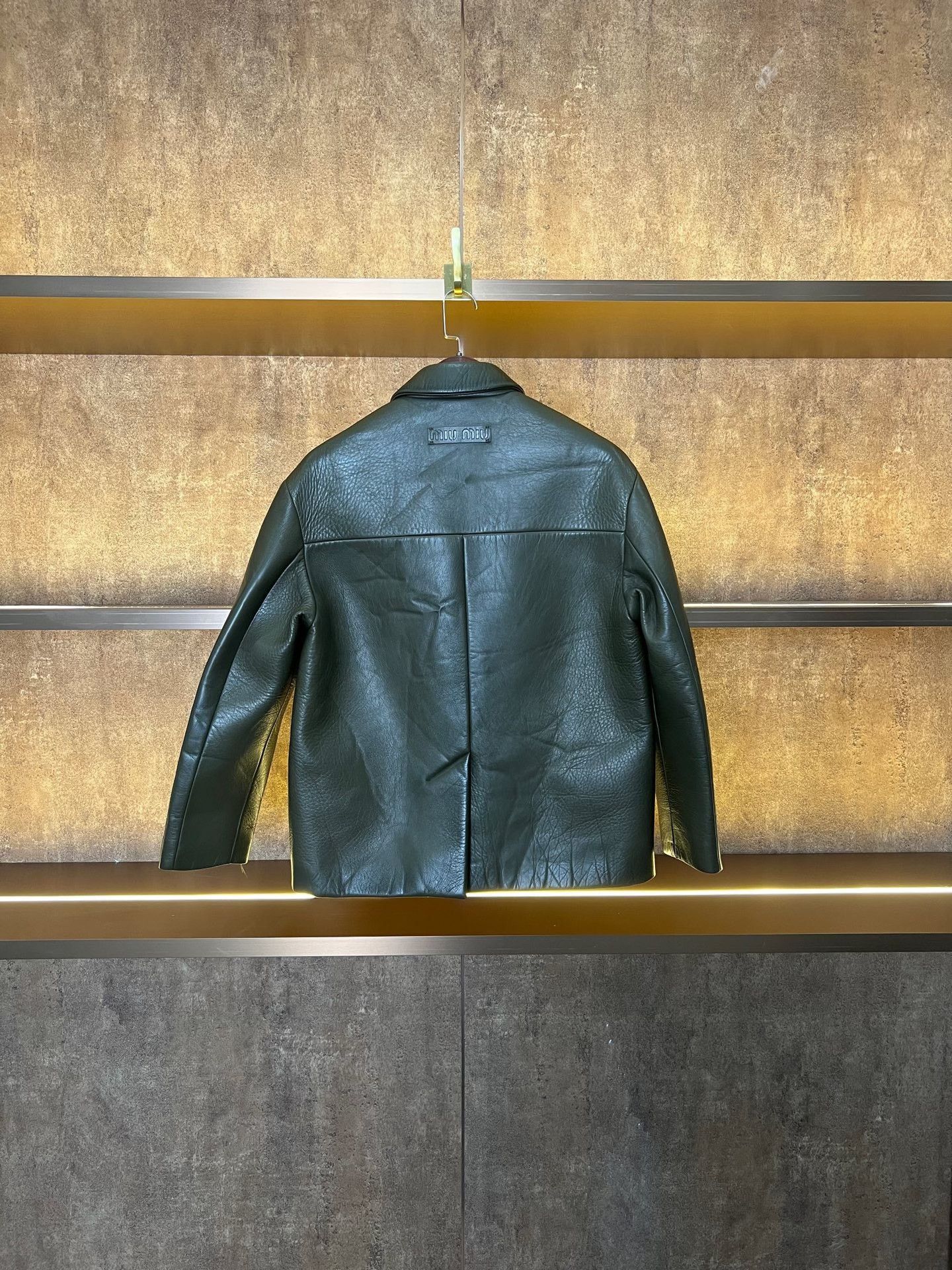Miu Miu Miu Miu Lambskin Slogan Blazer Size S / US 4 / IT 40 - 2 Thumbnail