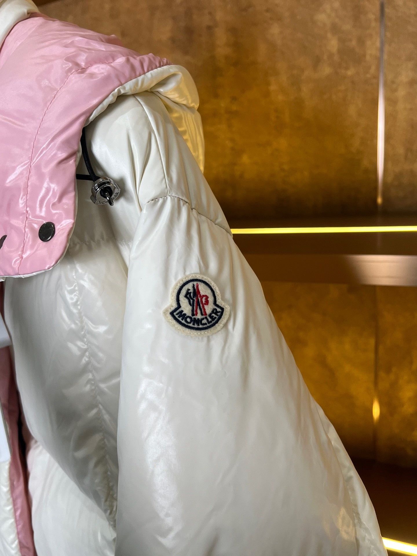 Moncler Moncler Parana White Pink Down Jacket Size M / US 6-8 / IT 42-44 - 4 Thumbnail
