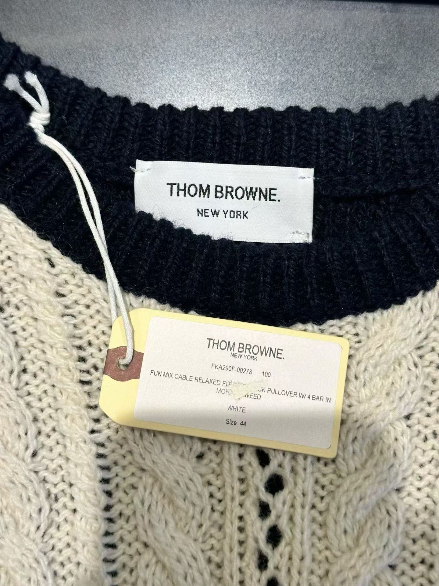 Thom Browne Thom Browne Black White Wool Sweater Size US S / EU 44-46 / 1 - 3 Thumbnail