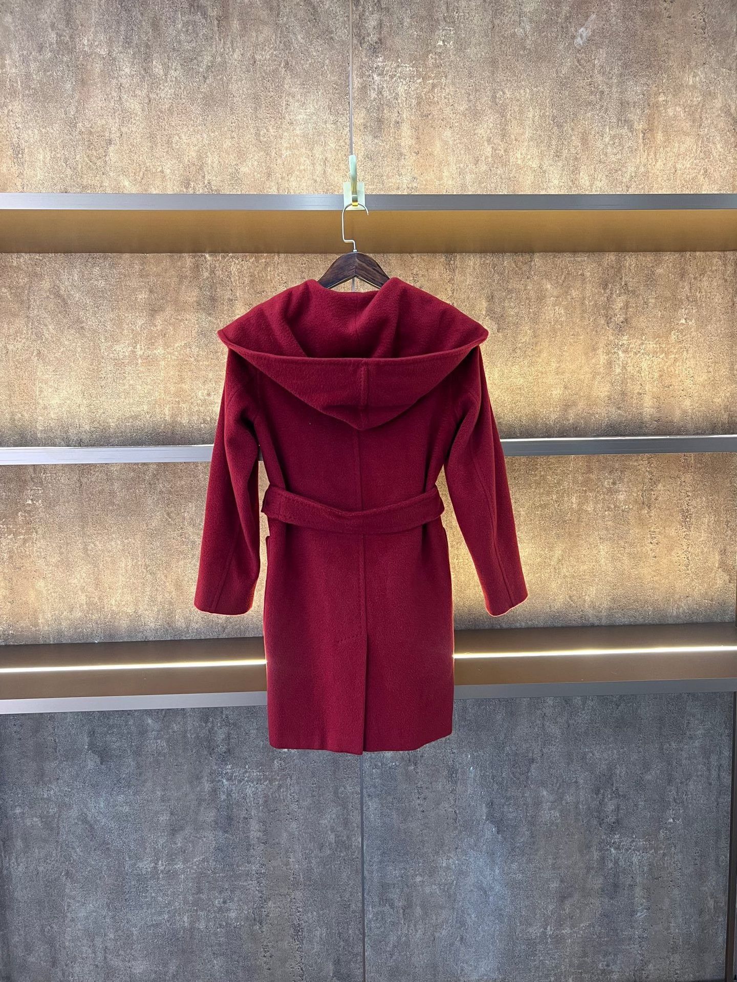 Max Mara Maxmara Rialto Red Water Ripple Coat Size S / US 4 / IT 40 - 2 Thumbnail