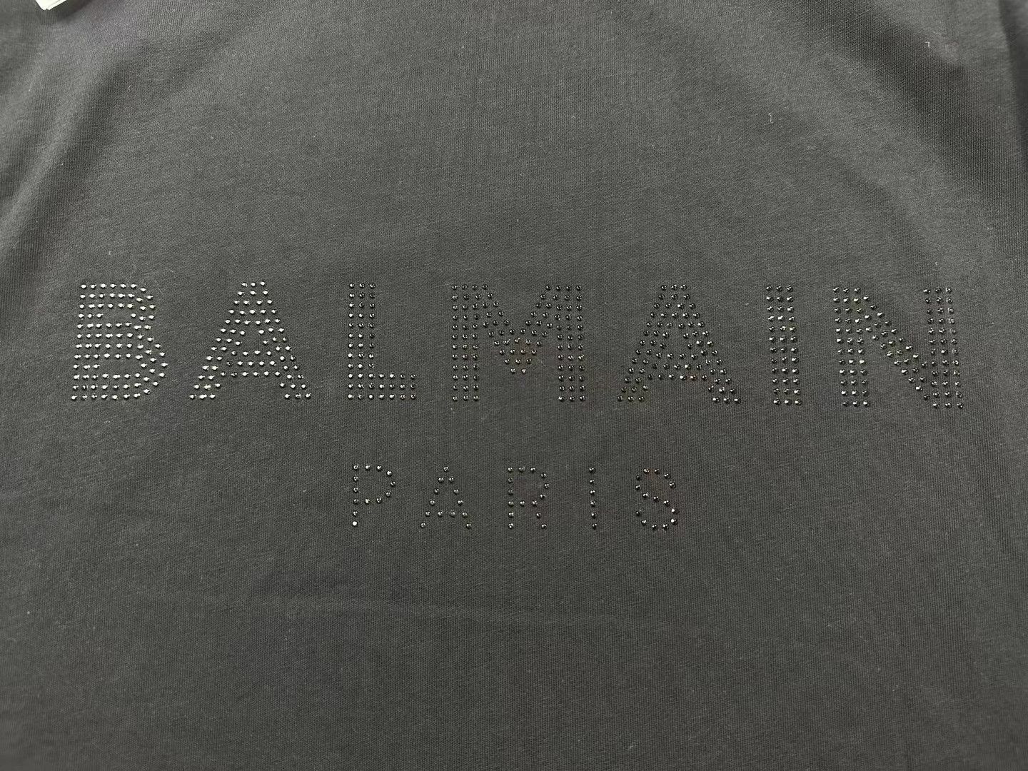 Balmain Balmain Black Rhinestone Logo Short-Sleeve Size S / US 4 / IT 40 - 2 Thumbnail