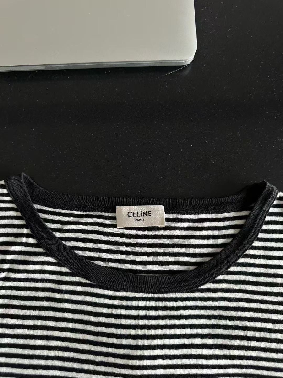 Celine Celine Black White Stripe Anchor Short-sleeve Size S / US 4 / IT 40 - 3 Thumbnail
