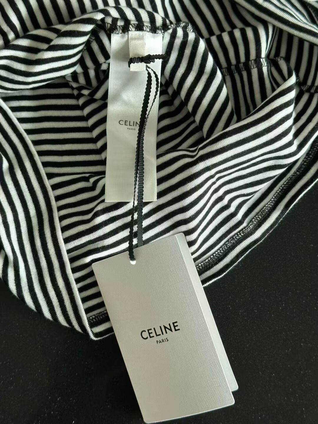 Celine Celine Black White Stripe Anchor Short-sleeve Size S / US 4 / IT 40 - 4 Thumbnail