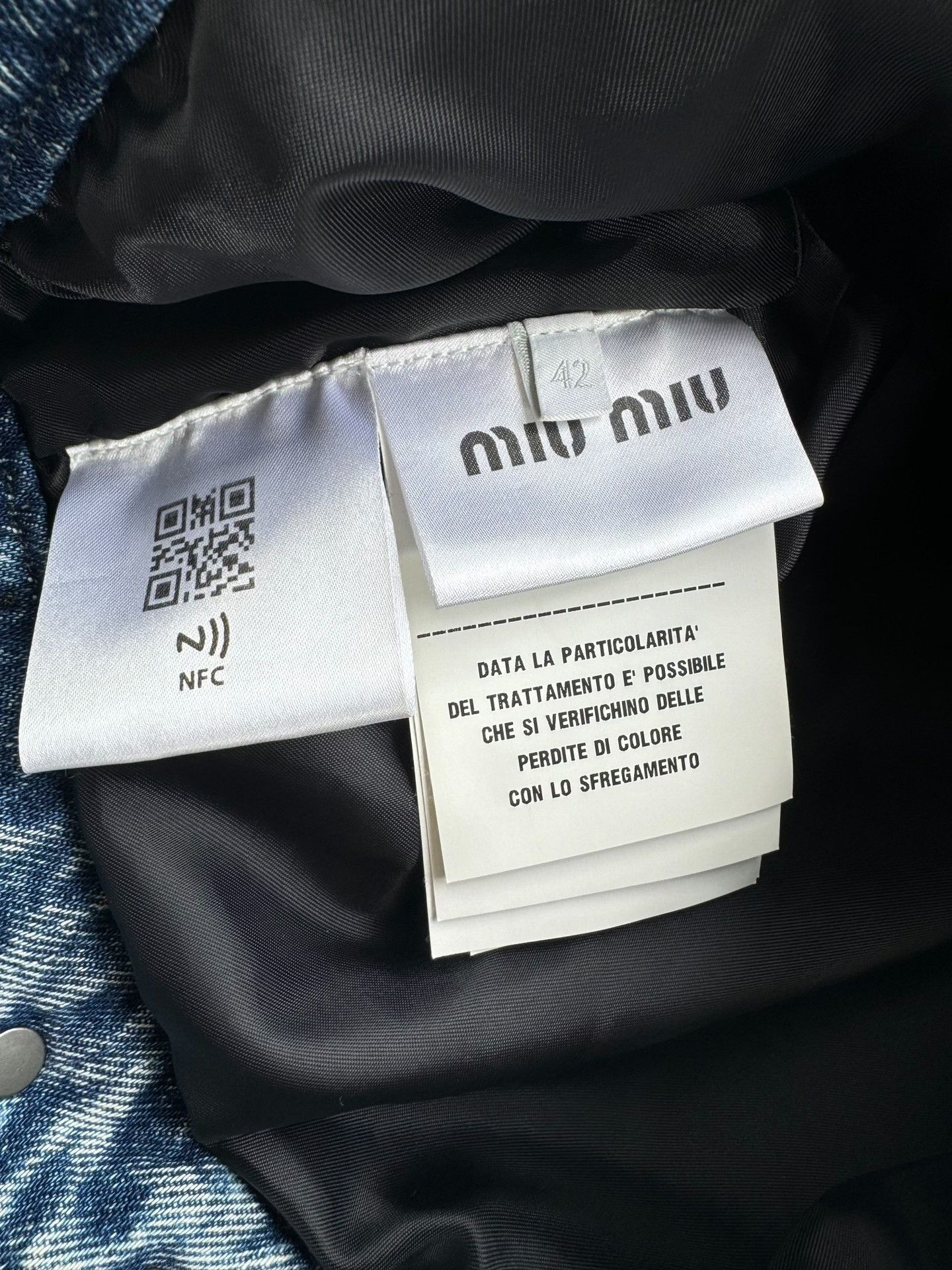 Miu Miu Miu Miu Washed Distressed Denim Jacket Size M / US 6-8 / IT 42-44 - 7 Thumbnail