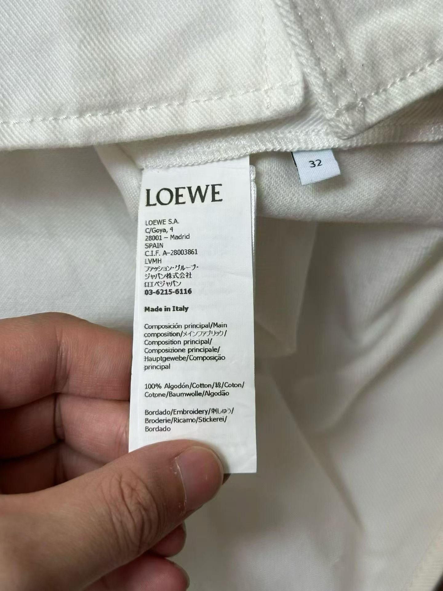 Loewe Loewe New White Pocket Big Logo Denim Jacket Size US M / EU 48-50 / 2 - 4 Thumbnail