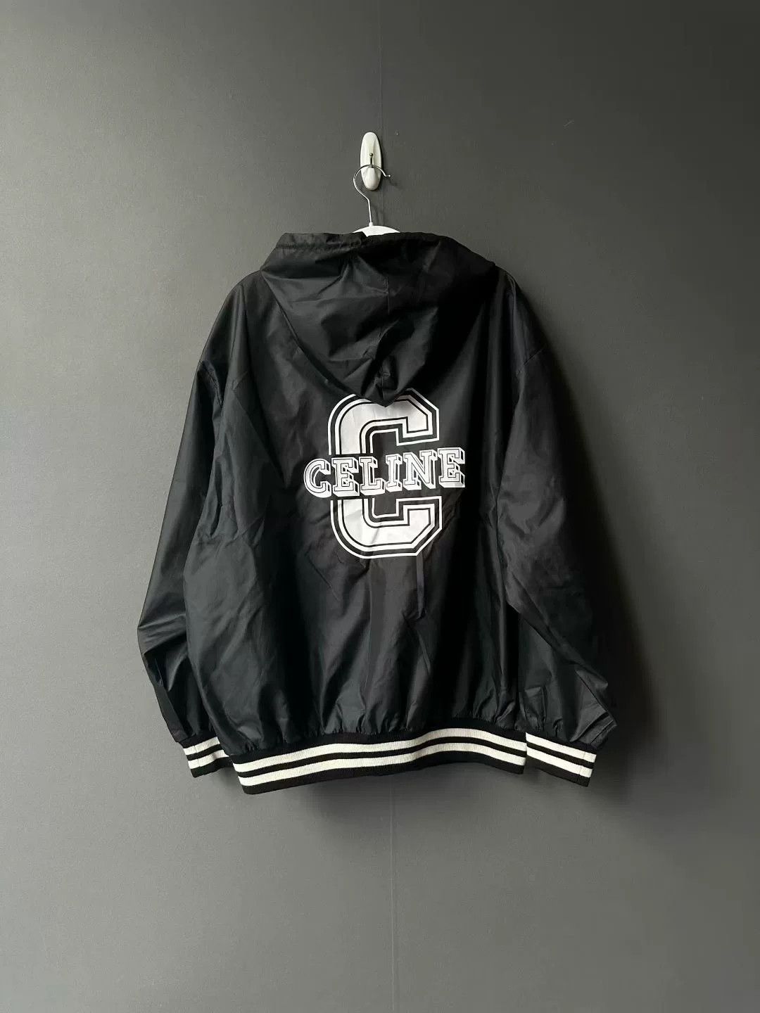Celine Celine Black Nylon Hooded Jacket Size US M / EU 48-50 / 2 - 2 Thumbnail