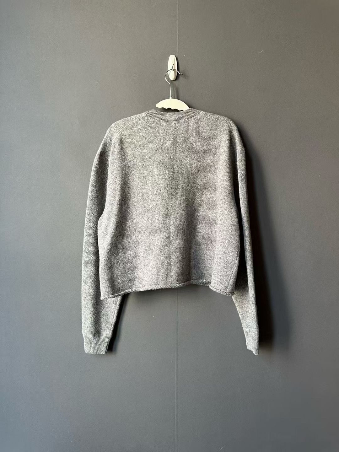 Miu Miu Miu Miu Gray Slogan Embroidery Sweater Size XS / US 0-2 / IT 36-38 - 2 Thumbnail