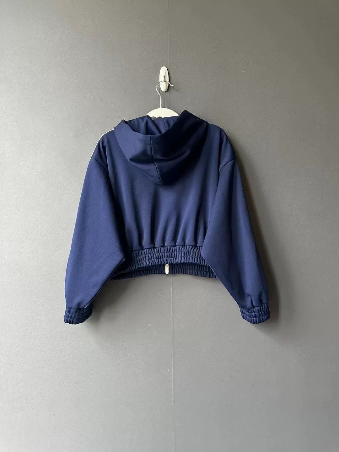 Celine Celine Blue Hooded Cropped Jacket Size L / US 10 / IT 46 - 2 Thumbnail