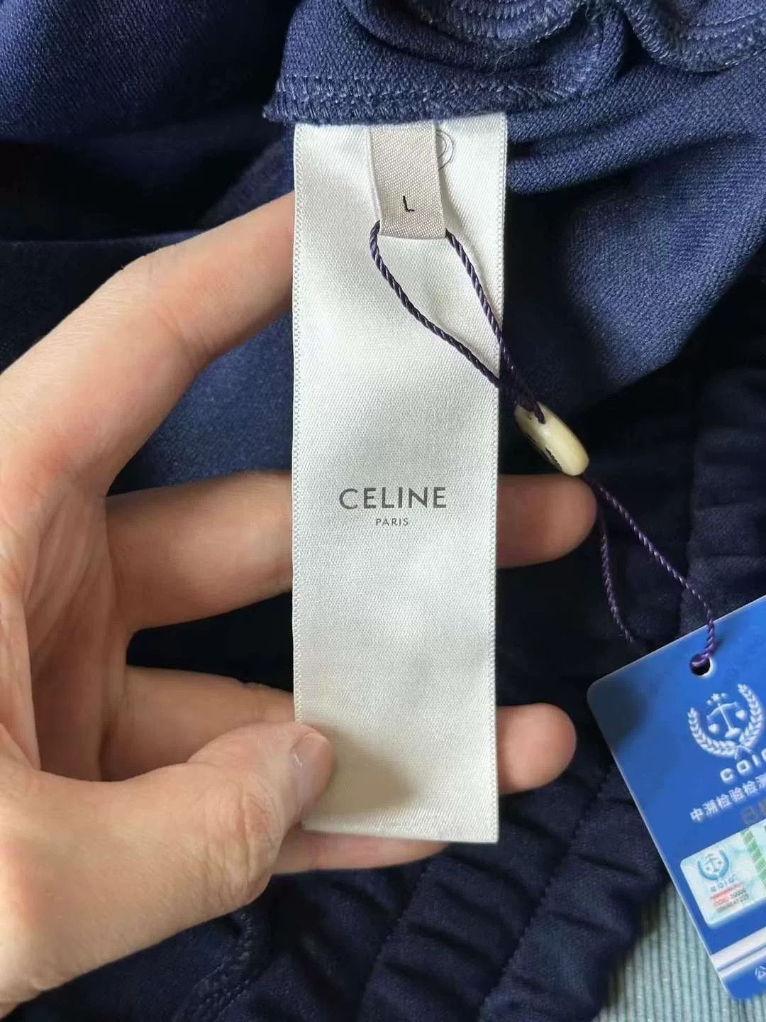 Celine Celine Blue Hooded Cropped Jacket Size L / US 10 / IT 46 - 4 Thumbnail