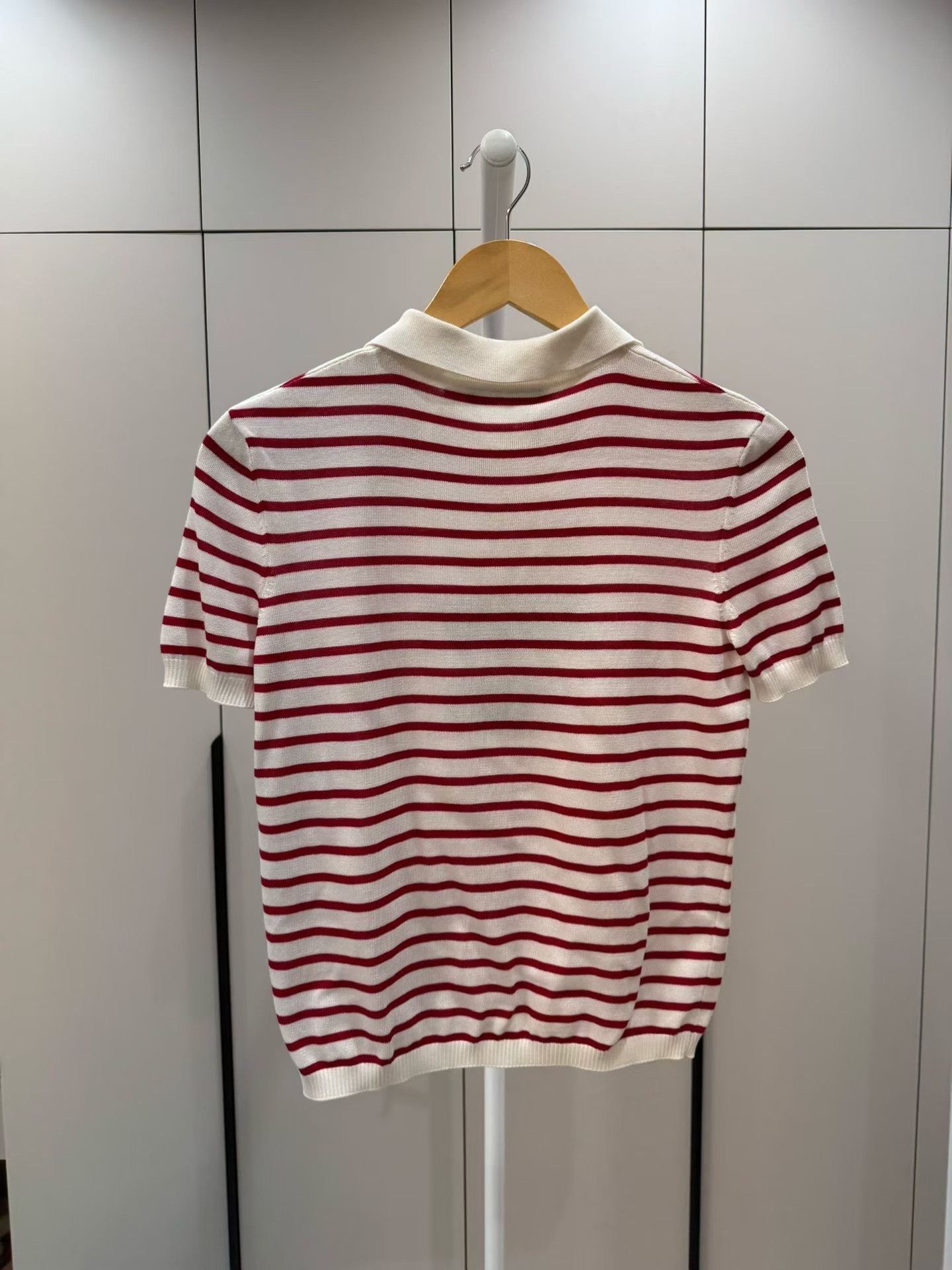 Dior Dior Red White Stripe Slogan Knit Polo Size XXS / US 00 / IT 34 - 2 Thumbnail