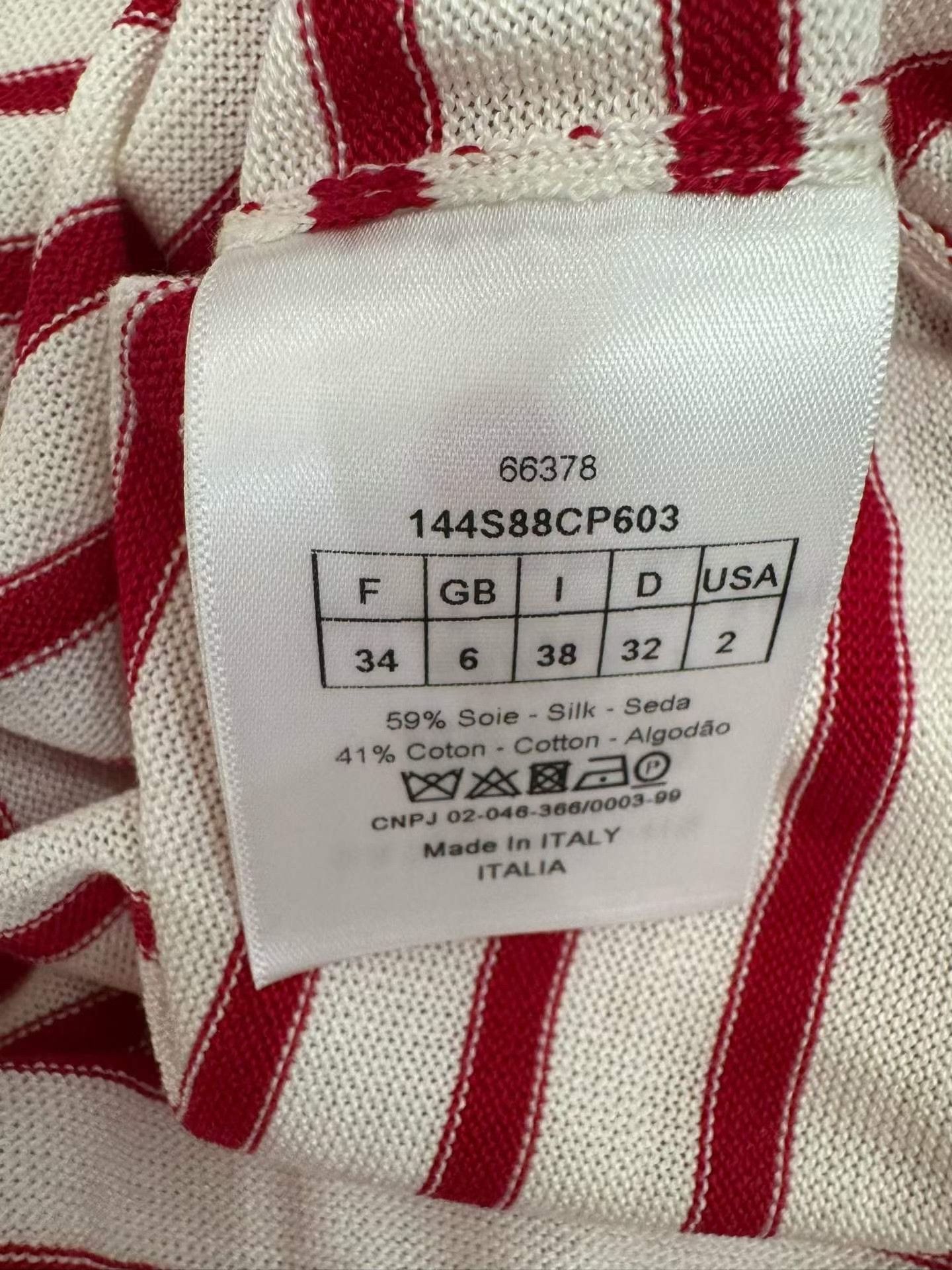 Dior Dior Red White Stripe Slogan Knit Polo Size XXS / US 00 / IT 34 - 5 Thumbnail