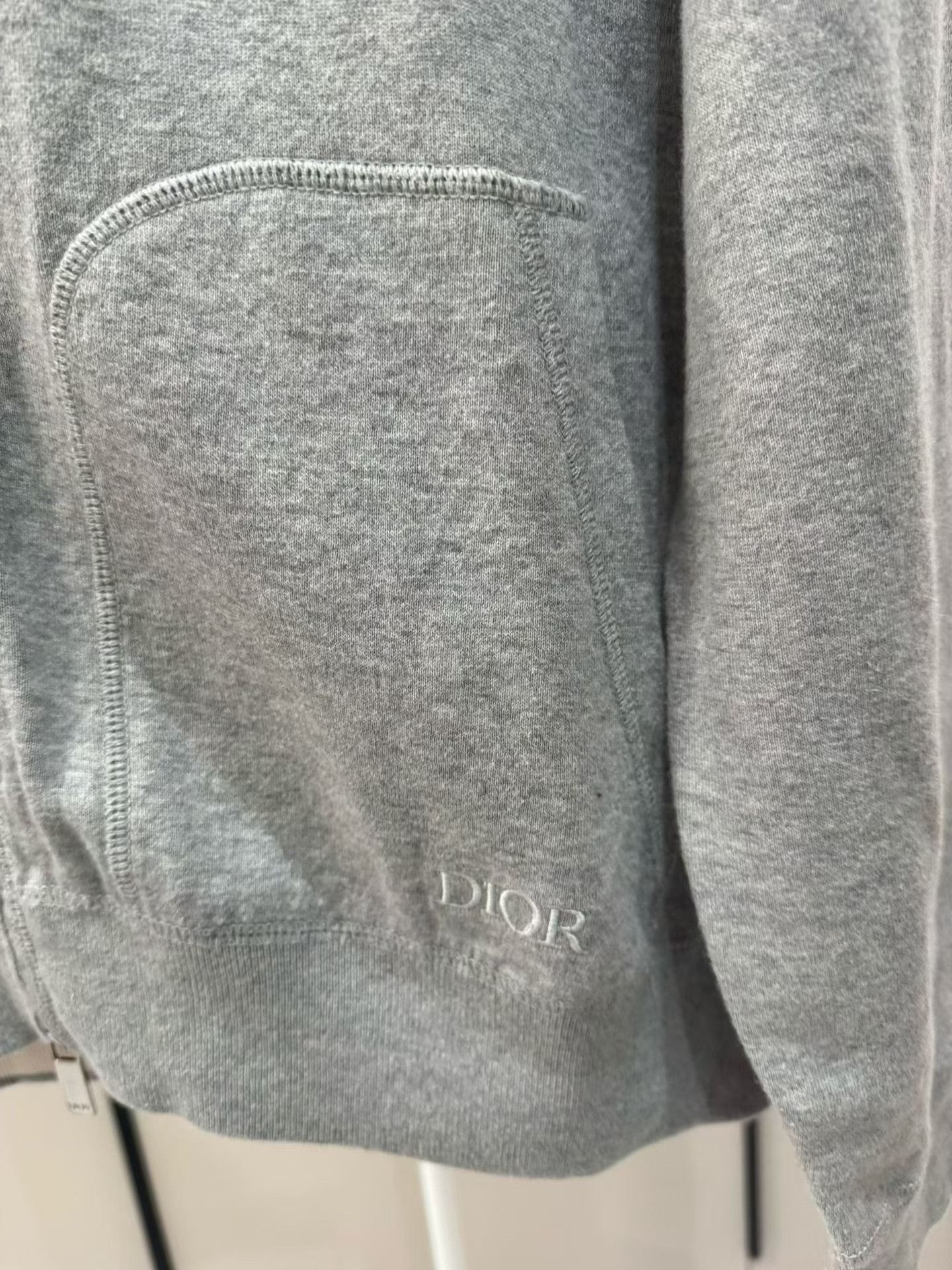 Dior Dior Gray Lined All-over Print Zip Hoodie Size US L / EU 52-54 / 3 - 3 Thumbnail