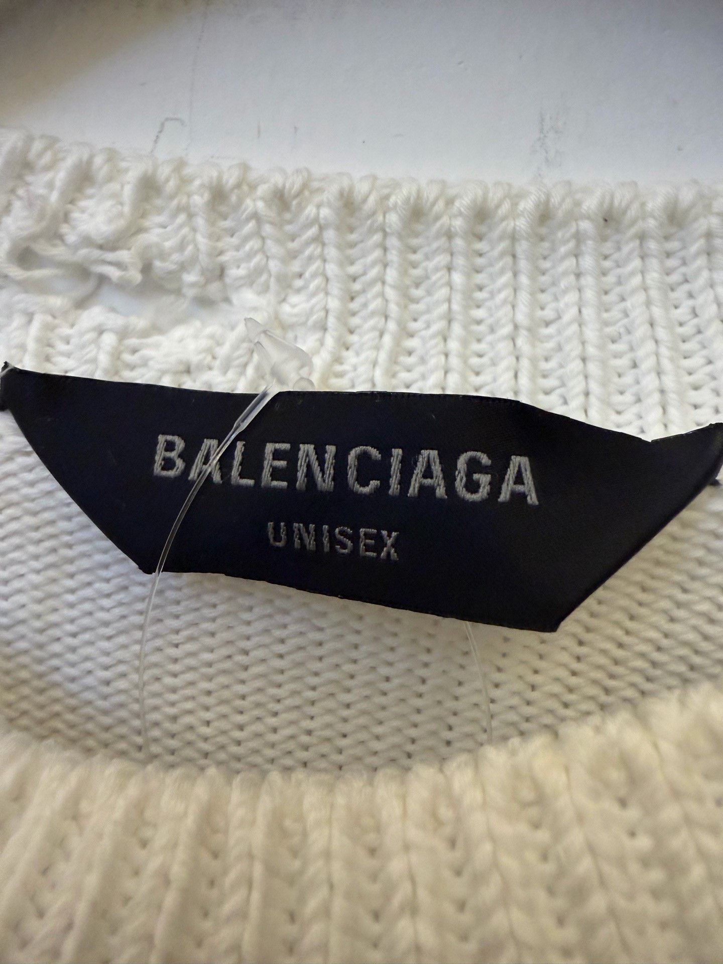 Balenciaga Balenciaga Distressed Logo Knit Sweater Size 3 Size US L / EU 52-54 / 3 - 2 Thumbnail