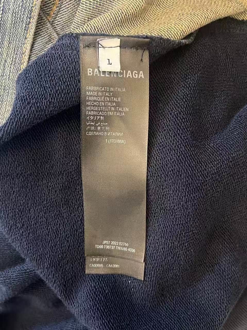 Balenciaga Balenciaga Layered Hooded Denim Jacket Size 1 Size US S / EU 44-46 / 1 - 4 Thumbnail