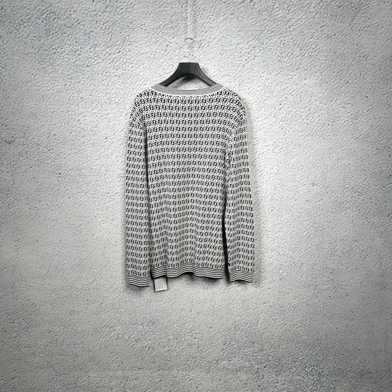 Fendi Fendi FF Monogram Knit Sweater Size 56 Size US XL / EU 56 / 4 - 2 Thumbnail