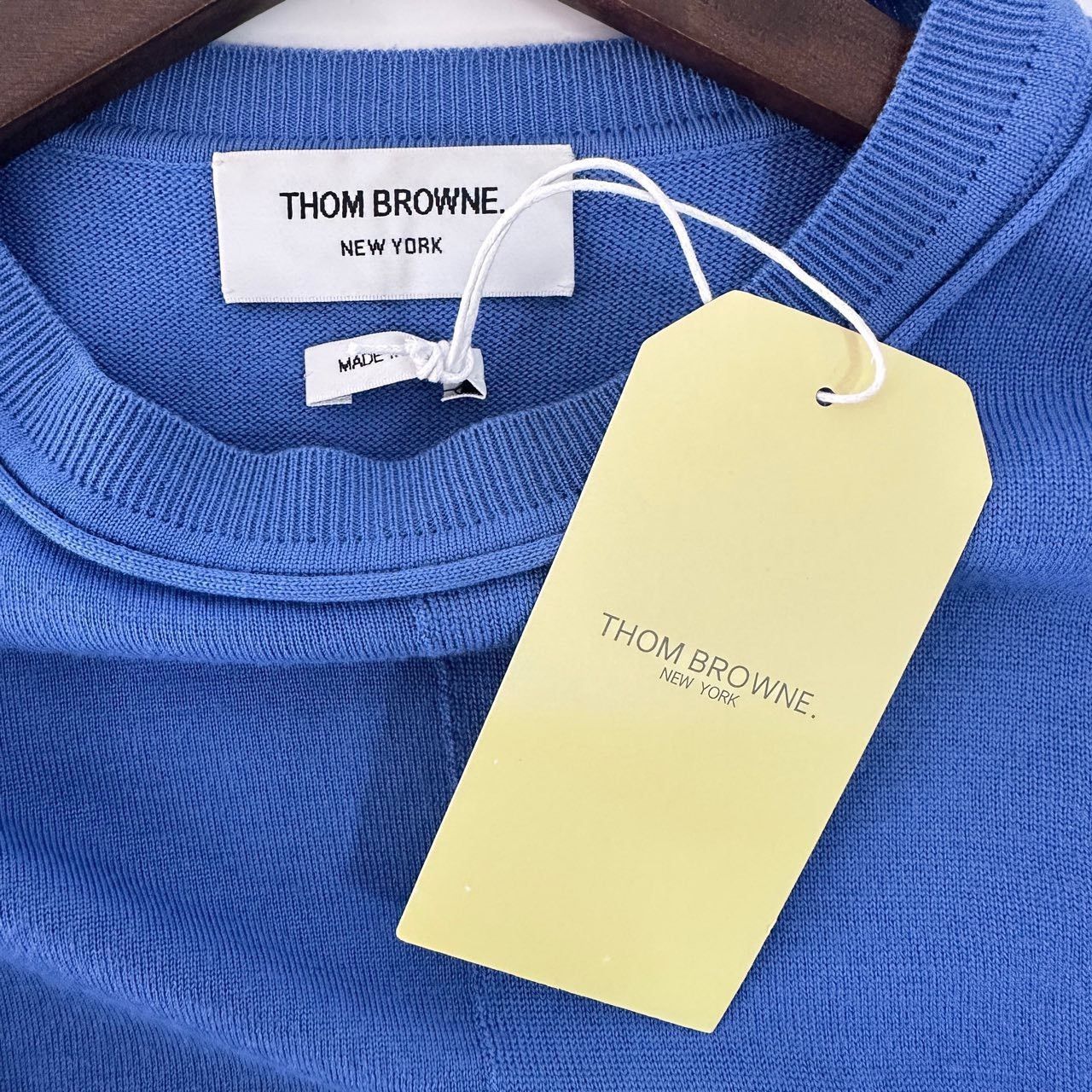 Thom Browne Thom Browne Blue Wool Crewneck Sweater 2 Size US M / EU 48-50 / 2 - 5 Thumbnail