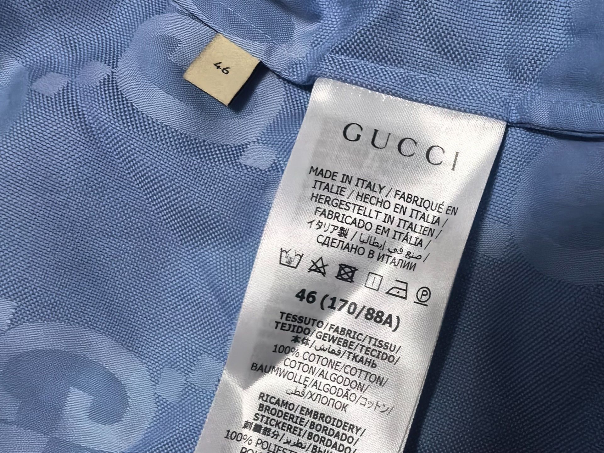 Gucci Gucci GG Monogram Patch Short Sleeve Shirt 46 Size US S / EU 44-46 / 1 - 7 Thumbnail