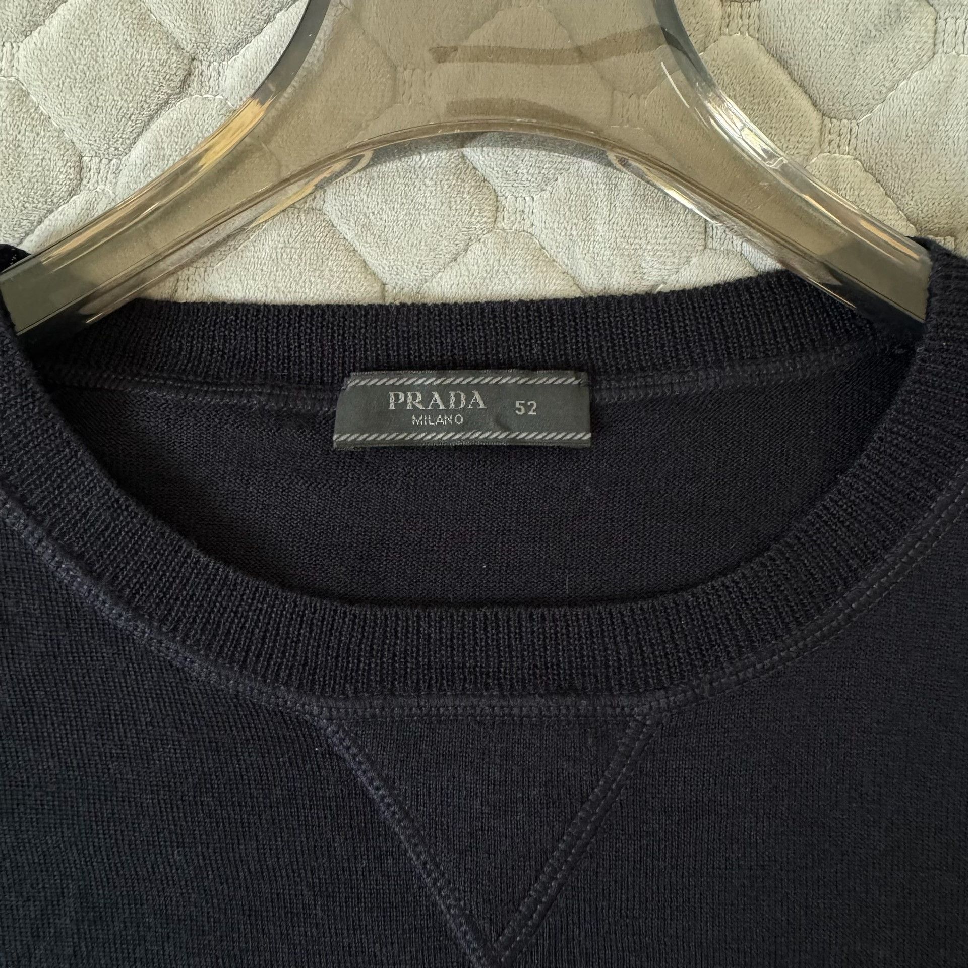 Prada Prada Logo Knit T-Shirt 52 Size US L / EU 52-54 / 3 - 3 Thumbnail