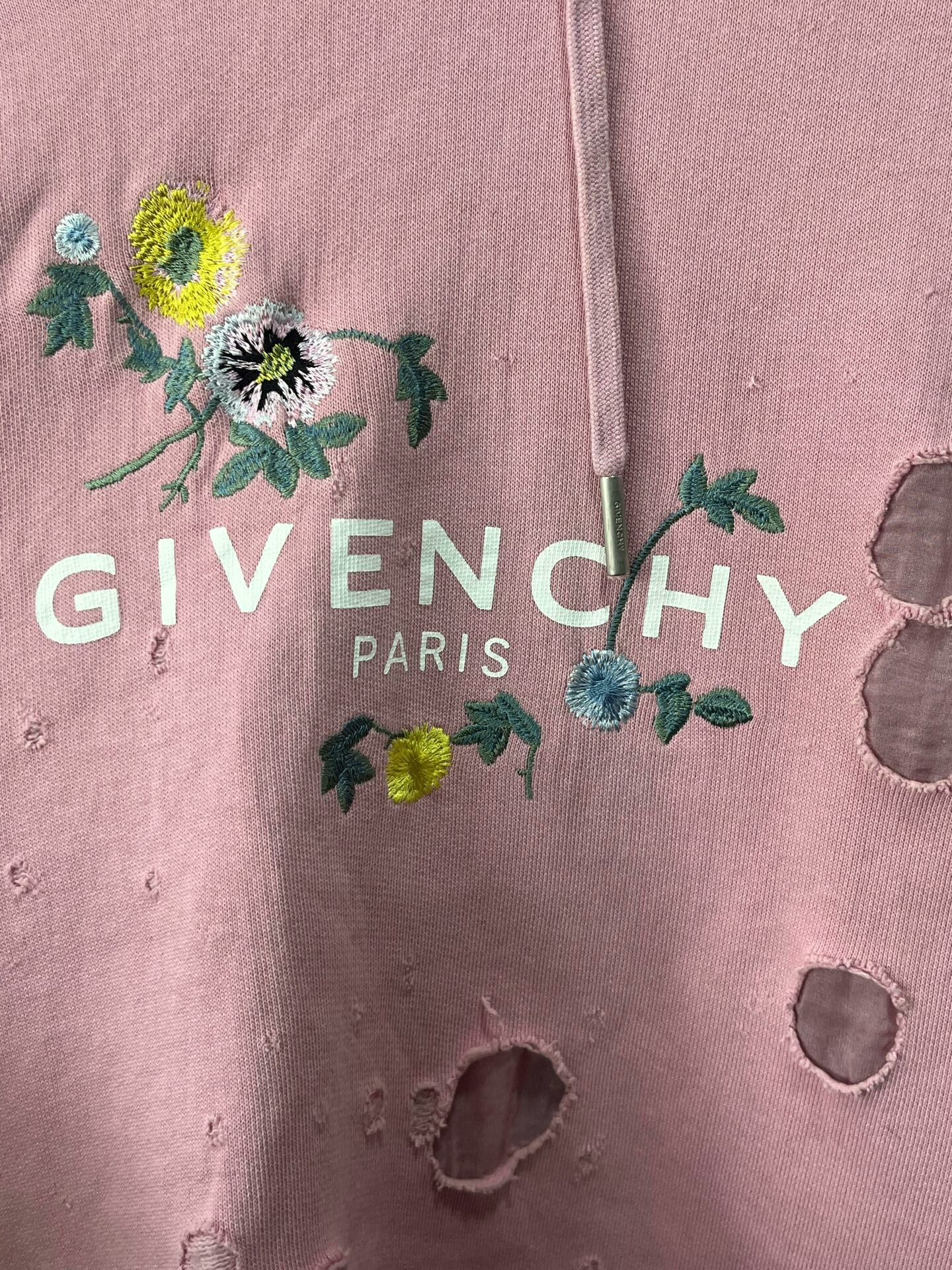 Givenchy Givenchy Floral Distressed Hoodie Size S Size US S / EU 44-46 / 1 - 4 Thumbnail