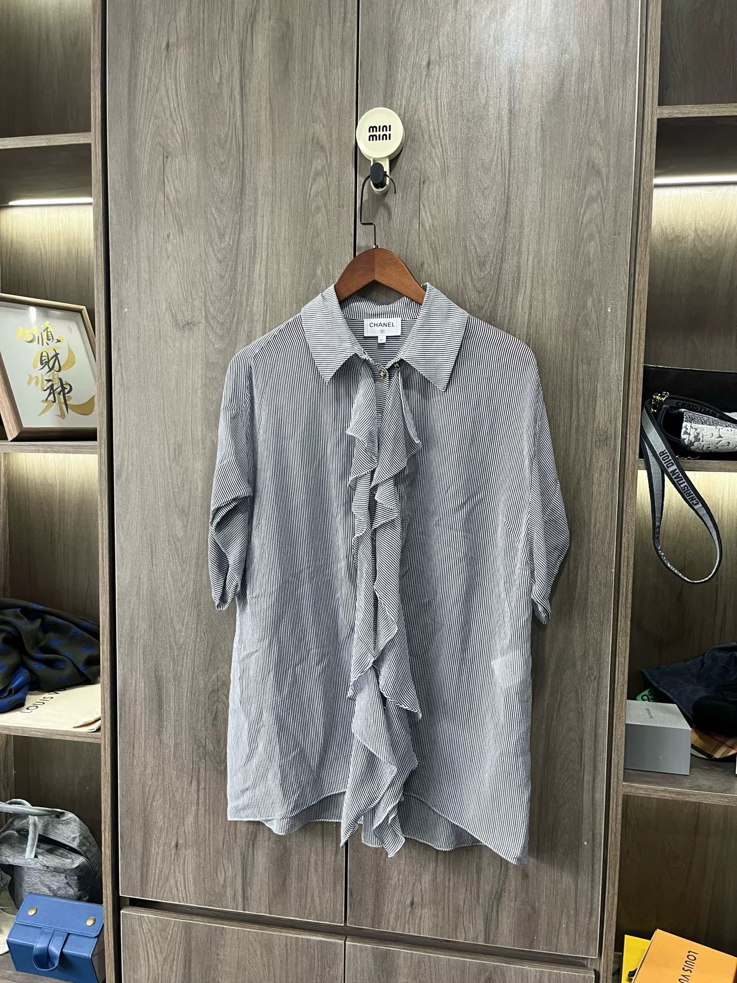 Chanel Chanel Striped Ruffle Blouse IT 42 Size M / US 6-8 / IT 42-44 - 5 Thumbnail